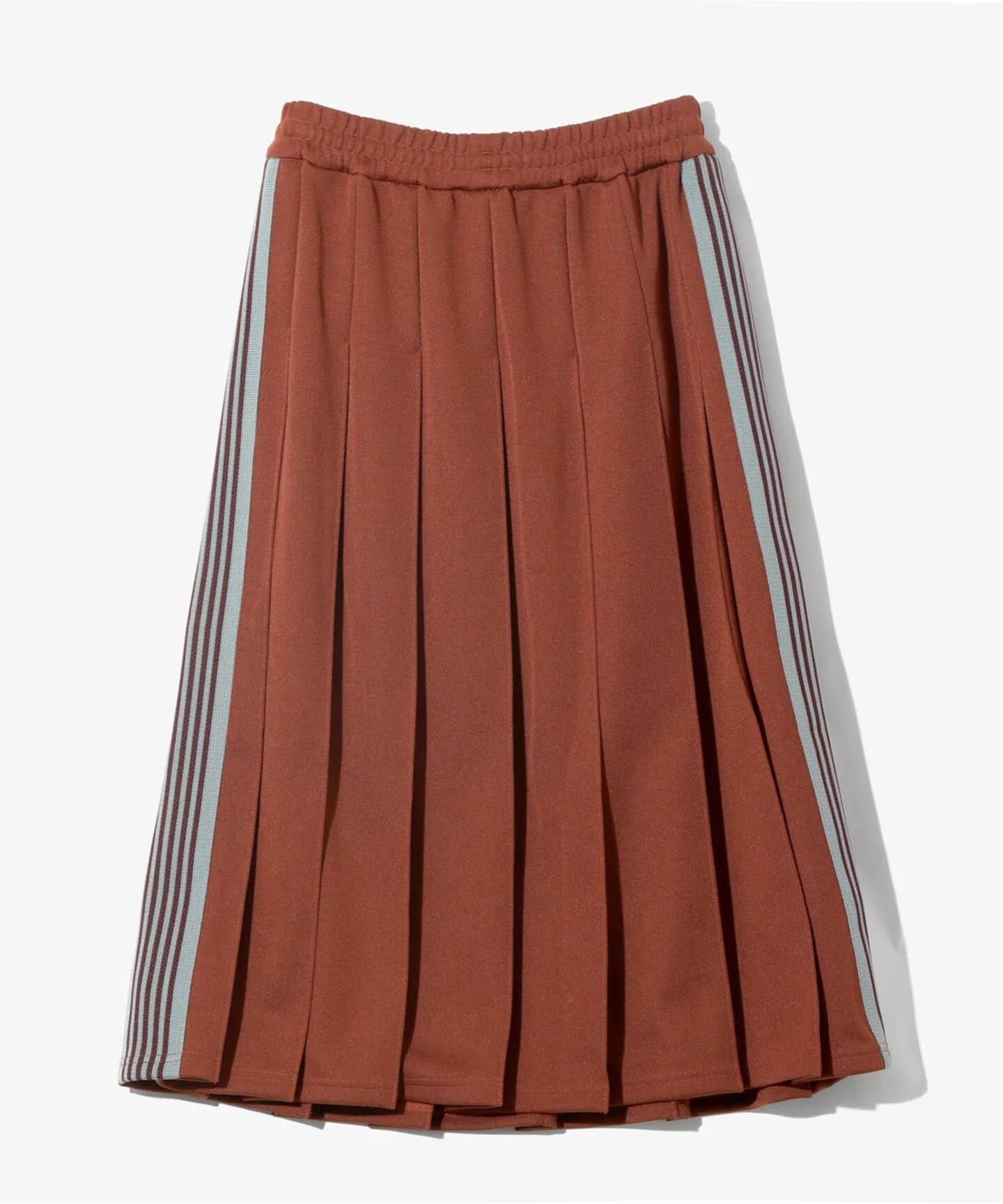 NEEDLES/ニードルズ Pleated Track Skirt - Poly Smooth(ロング NEEDLES/ニードルズ Pleated Track Skirt - Poly Smooth(ロング
