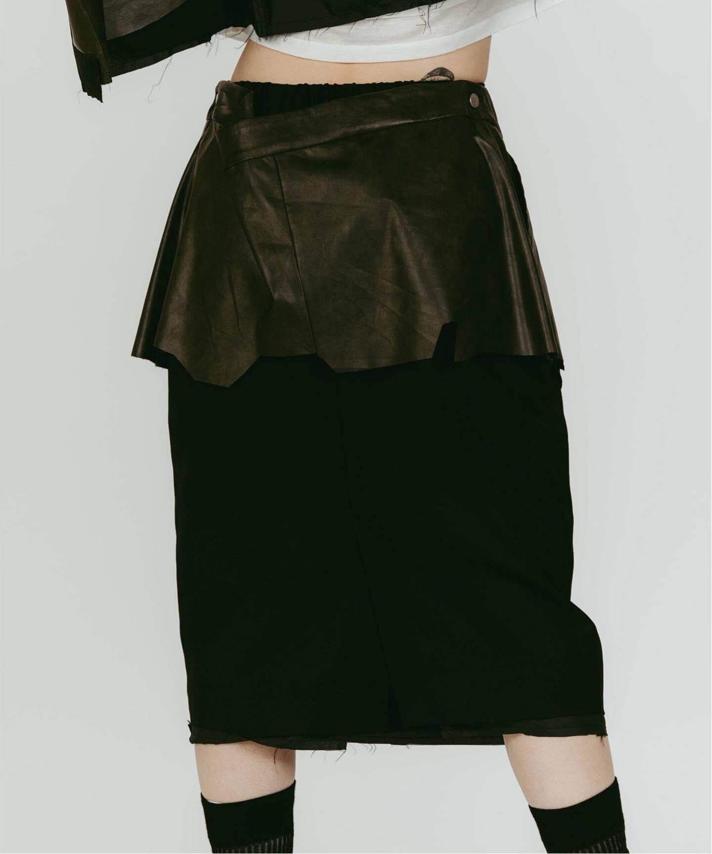 Knuth Marf/クヌースマーフ cut layered mid length skirt（ロング