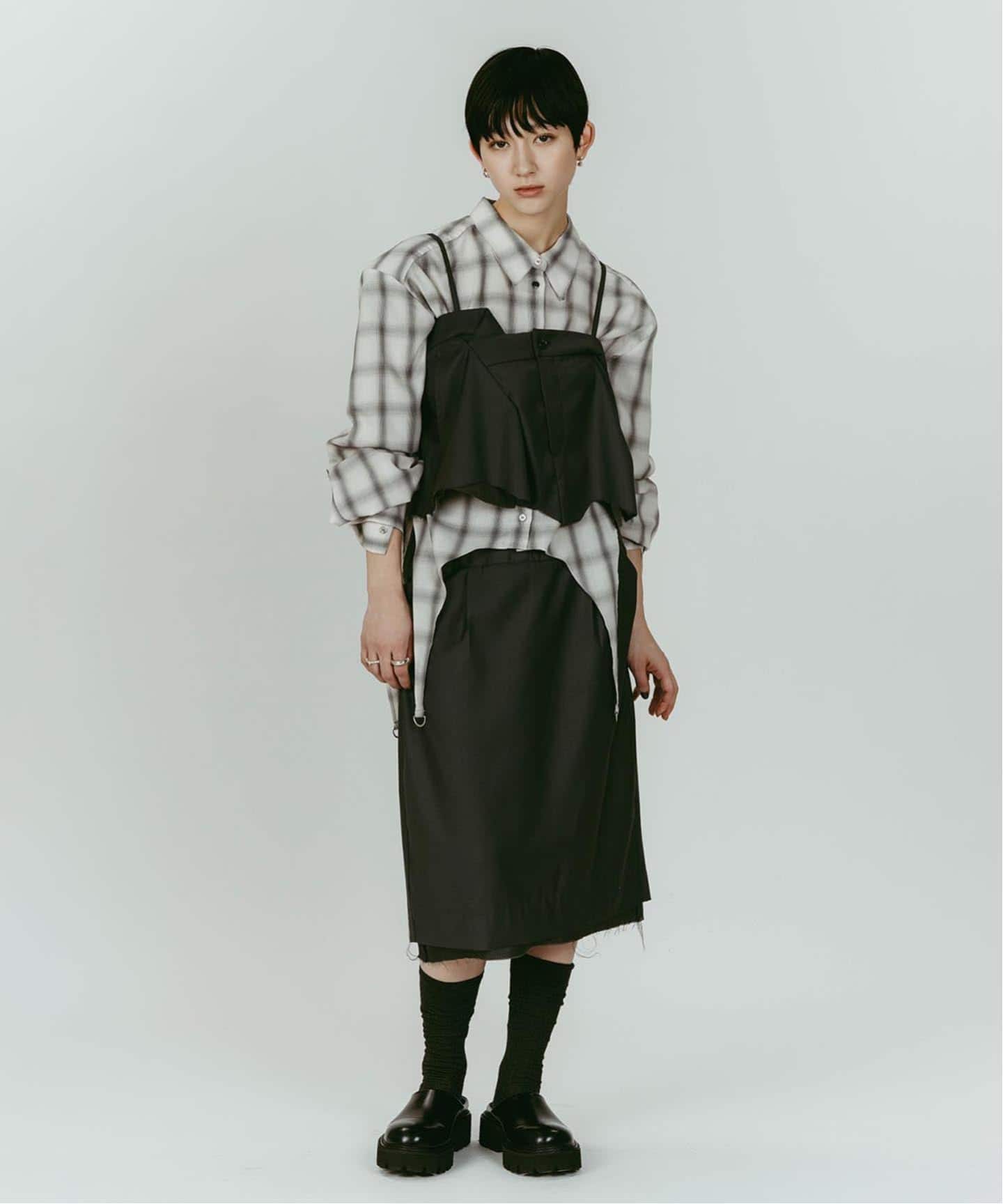 Knuth Marf/クヌースマーフ cut layered mid length skirt（ロング
