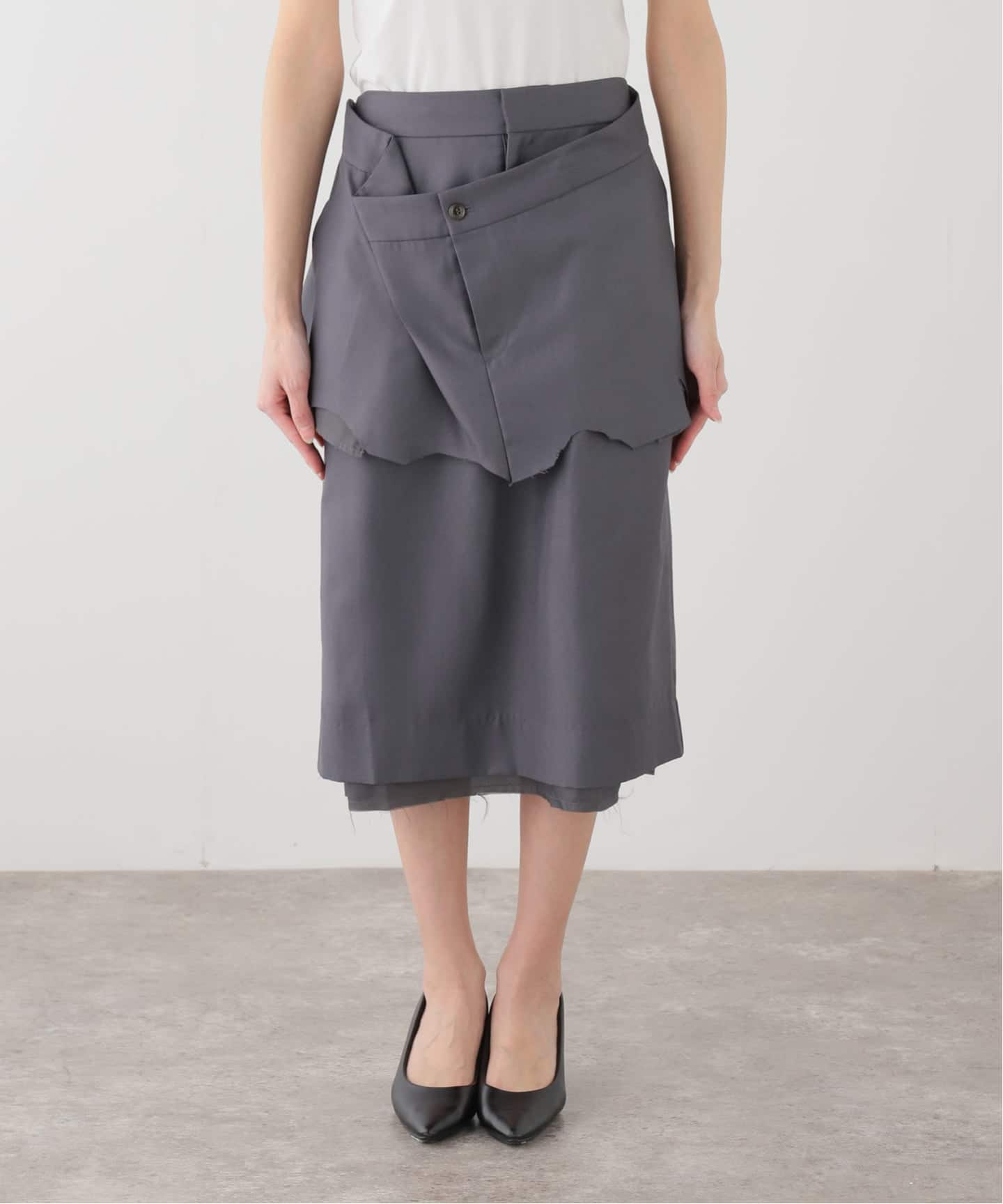 Knuth Marf/クヌースマーフ cut layered mid length skirt（ロング