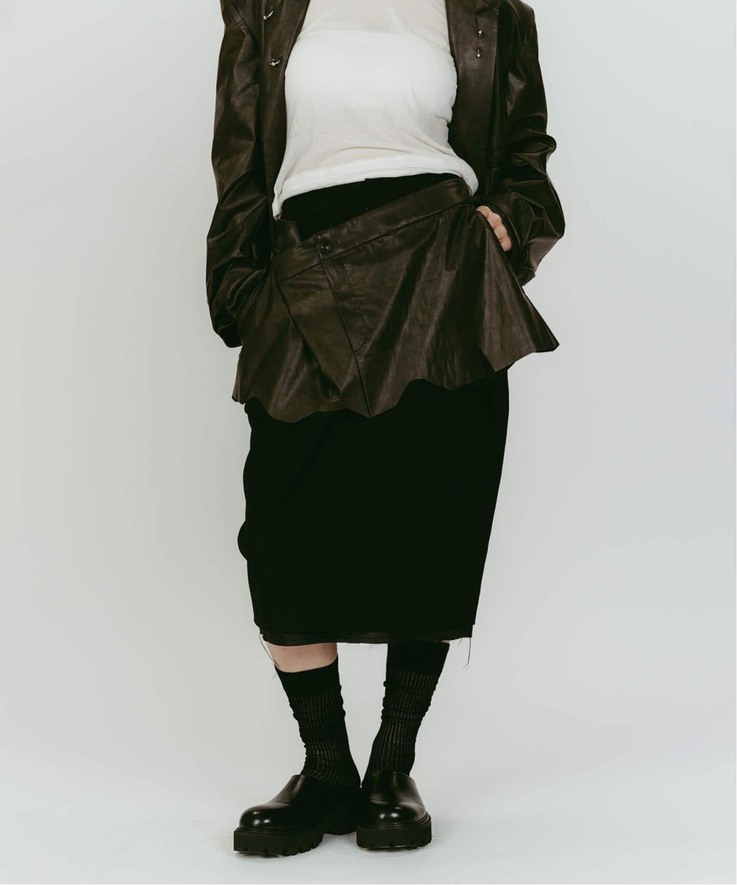Knuth Marf/クヌースマーフ cut layered mid length skirt（ロング