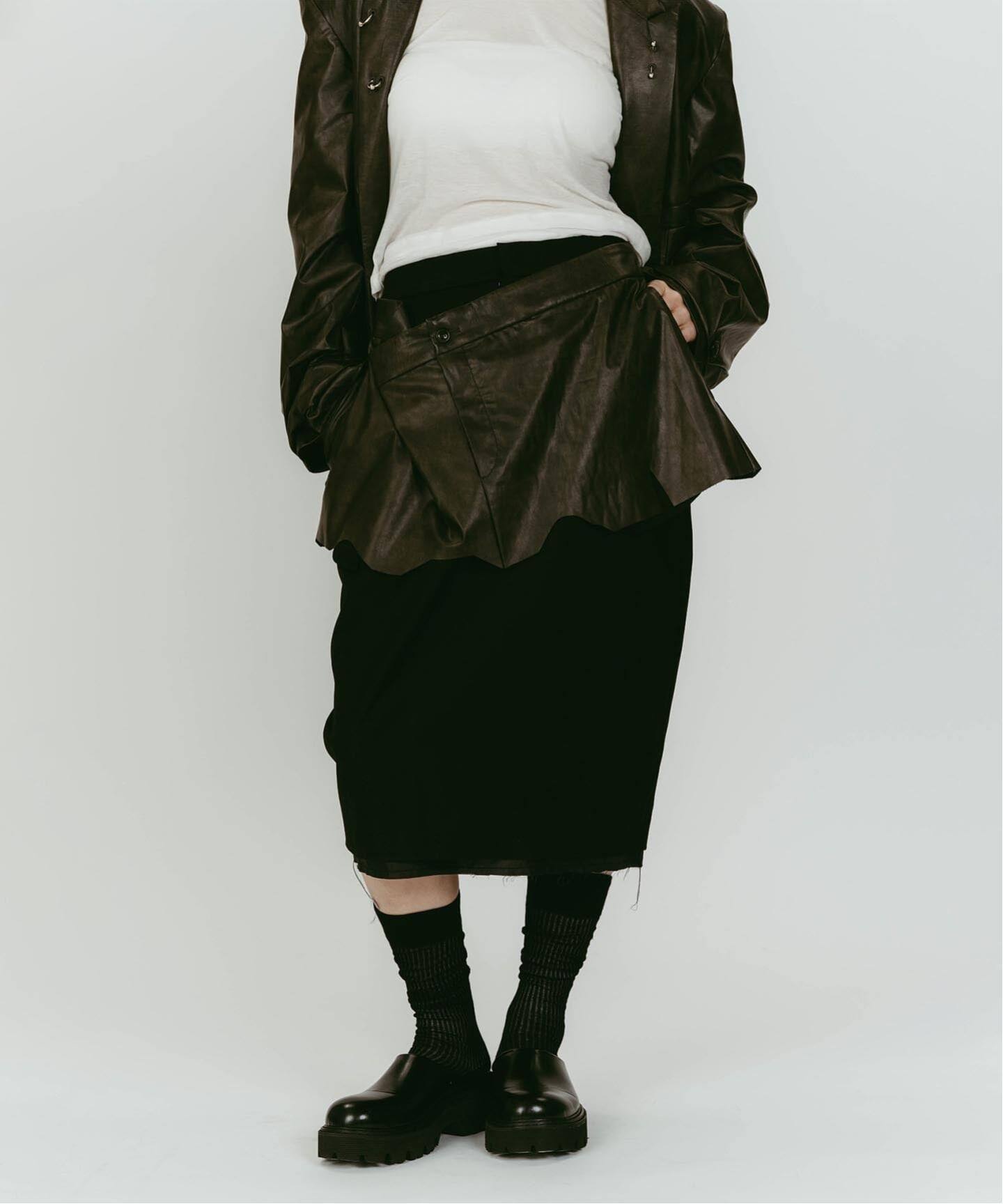 Knuth Marf/クヌースマーフ cut layered mid length skirt（ロング 
