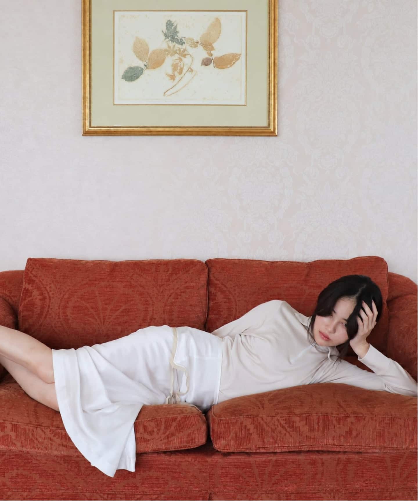 LULU vintage silk garter skirt（ロング・マキシ丈スカート）｜EDIT
