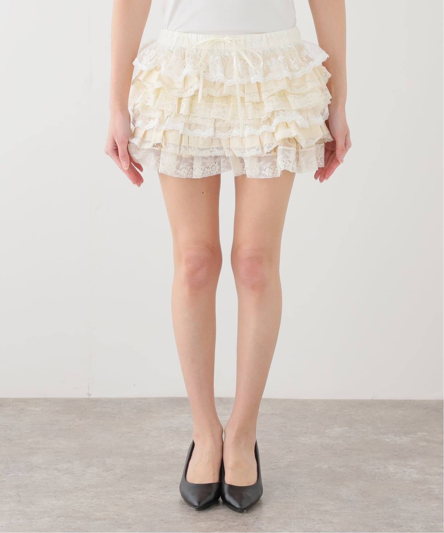 YUHAN WANG/ユハン・ワン】lace ruffle tiered skirt（その他スカート 