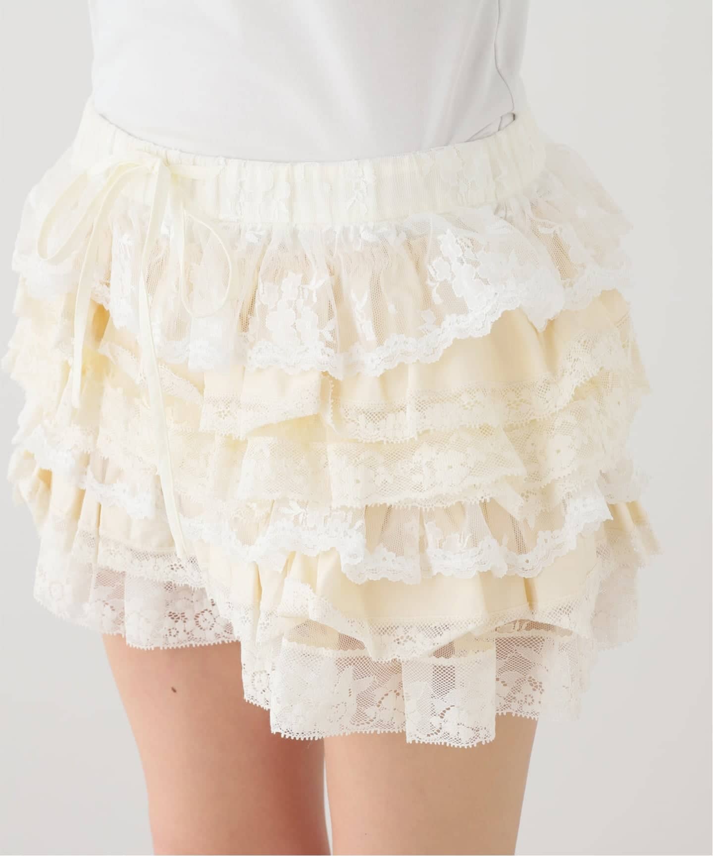 YUHAN WANG/ユハン・ワン】lace ruffle tiered skirt（その他スカート