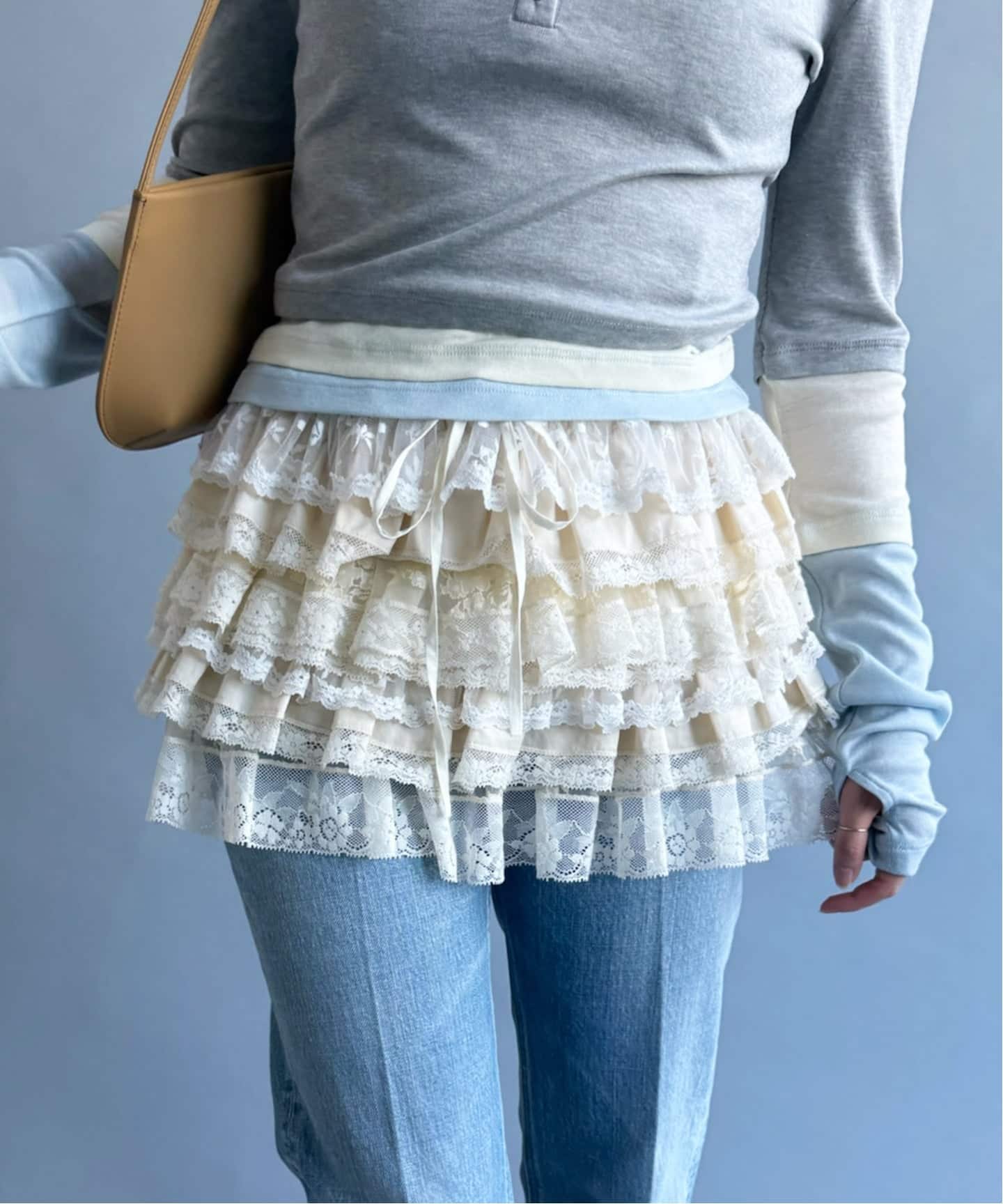 YUHAN WANG/ユハン・ワン】lace ruffle tiered skirt（その他スカート