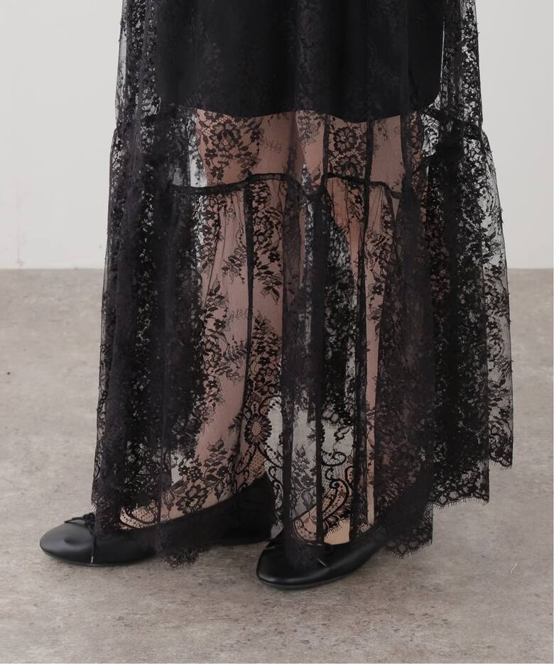 一部店舗限定》Maison IENA レーススカート（ロング・マキシ丈スカート 