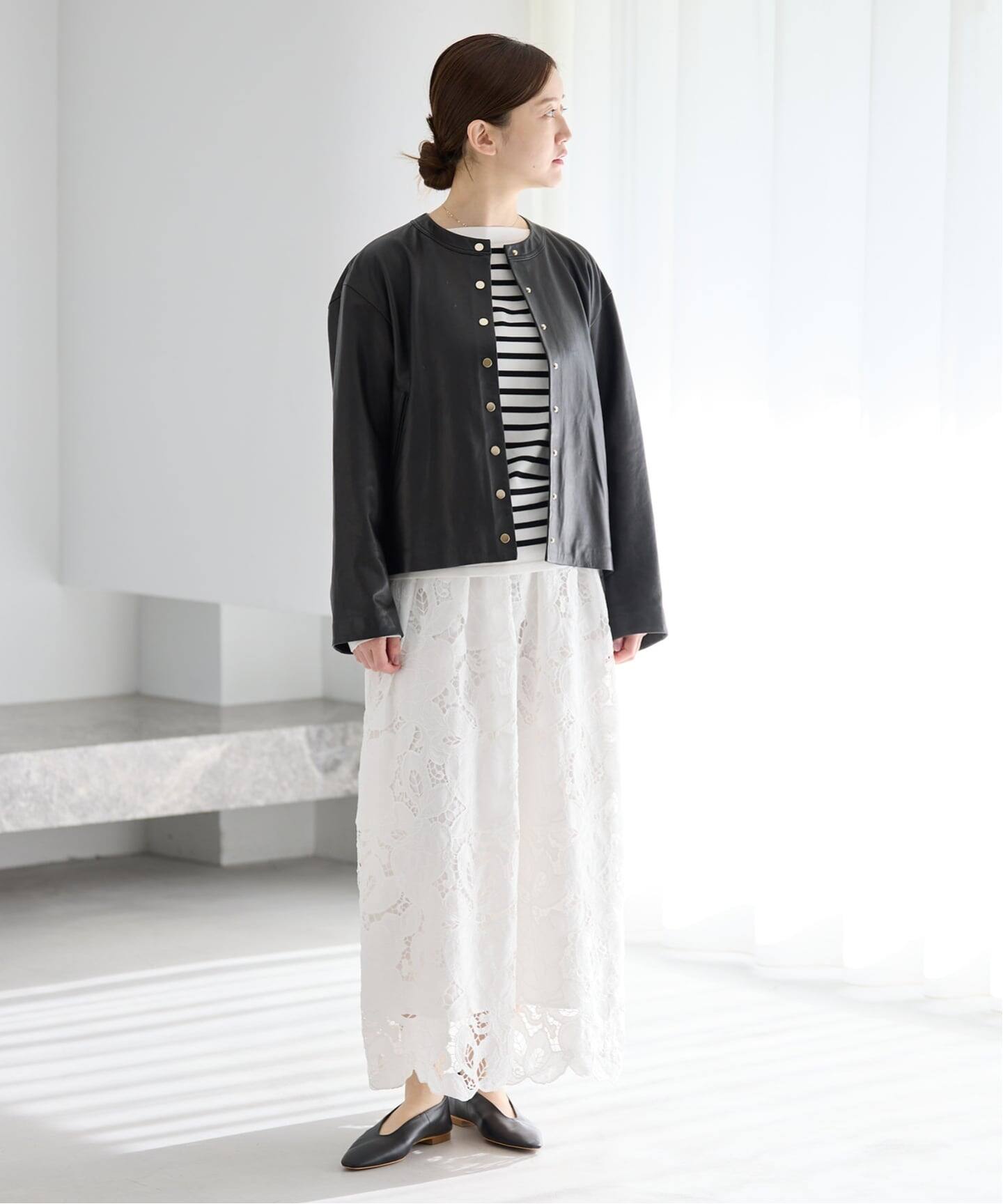 フラワーコードレーススカート（ロング・マキシ丈スカート）｜IENA