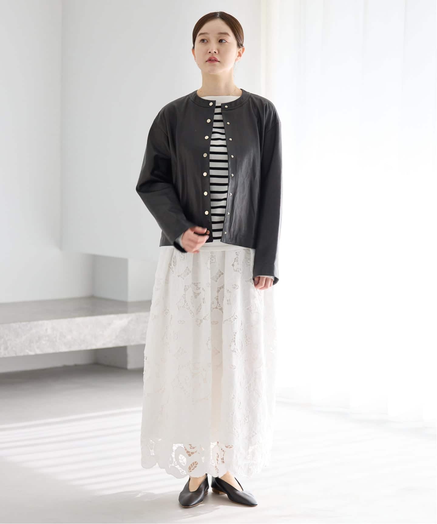 フラワーコードレーススカート（ロング・マキシ丈スカート）｜IENA