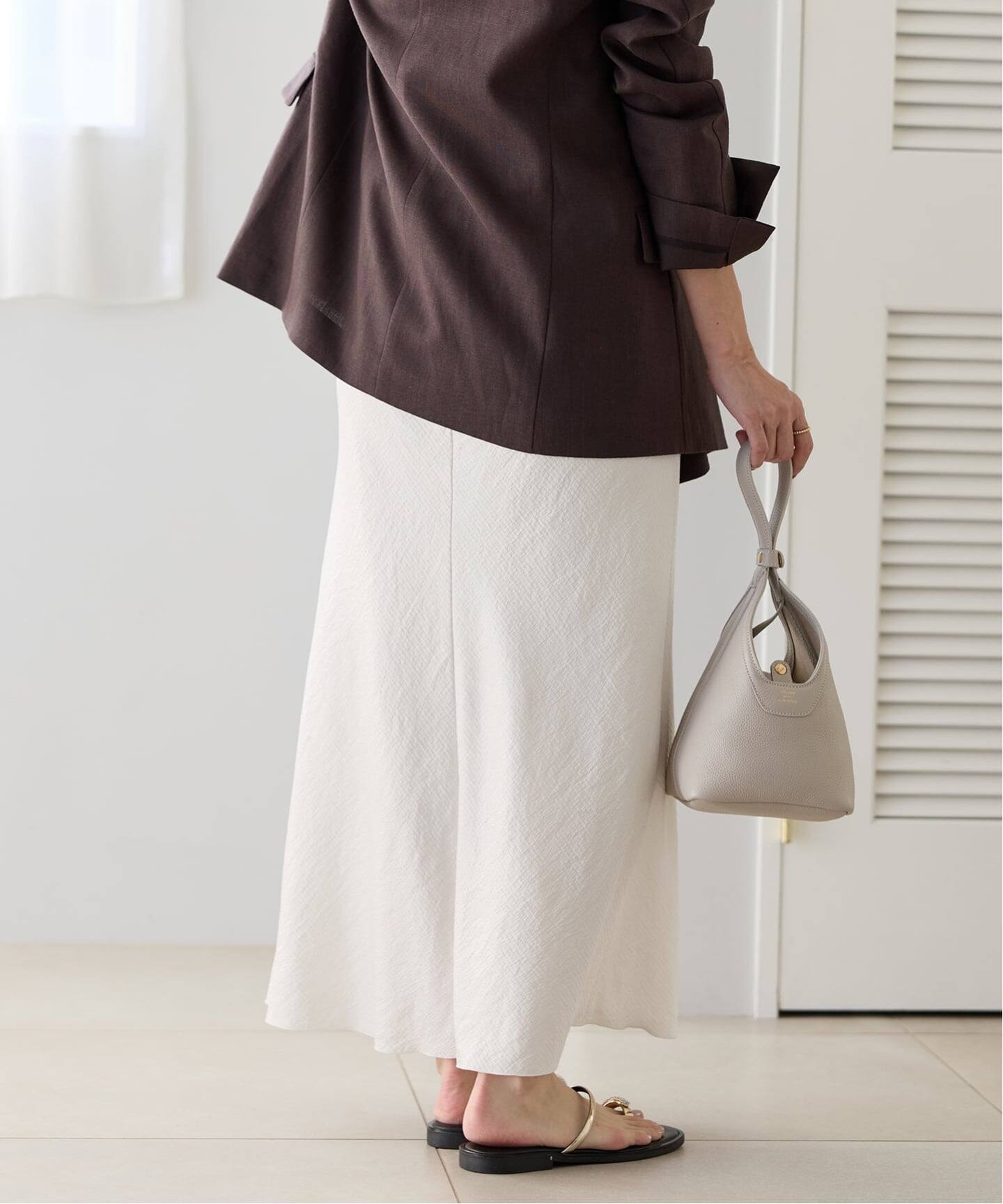 アンティークサテン イージースカート（ロング・マキシ丈スカート