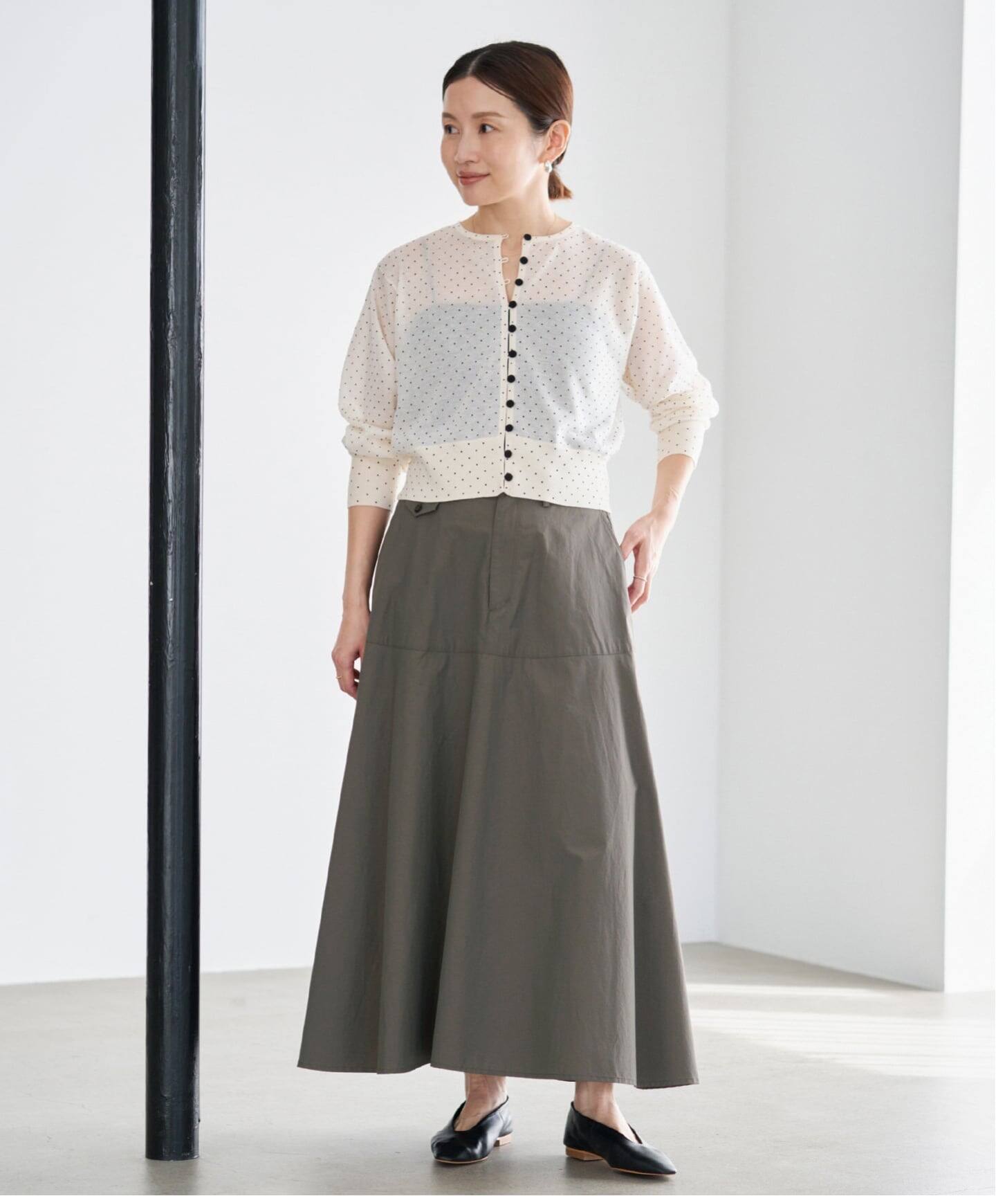 洗濯機洗い可》チノライクスカート（ロング・マキシ丈スカート）｜IENA
