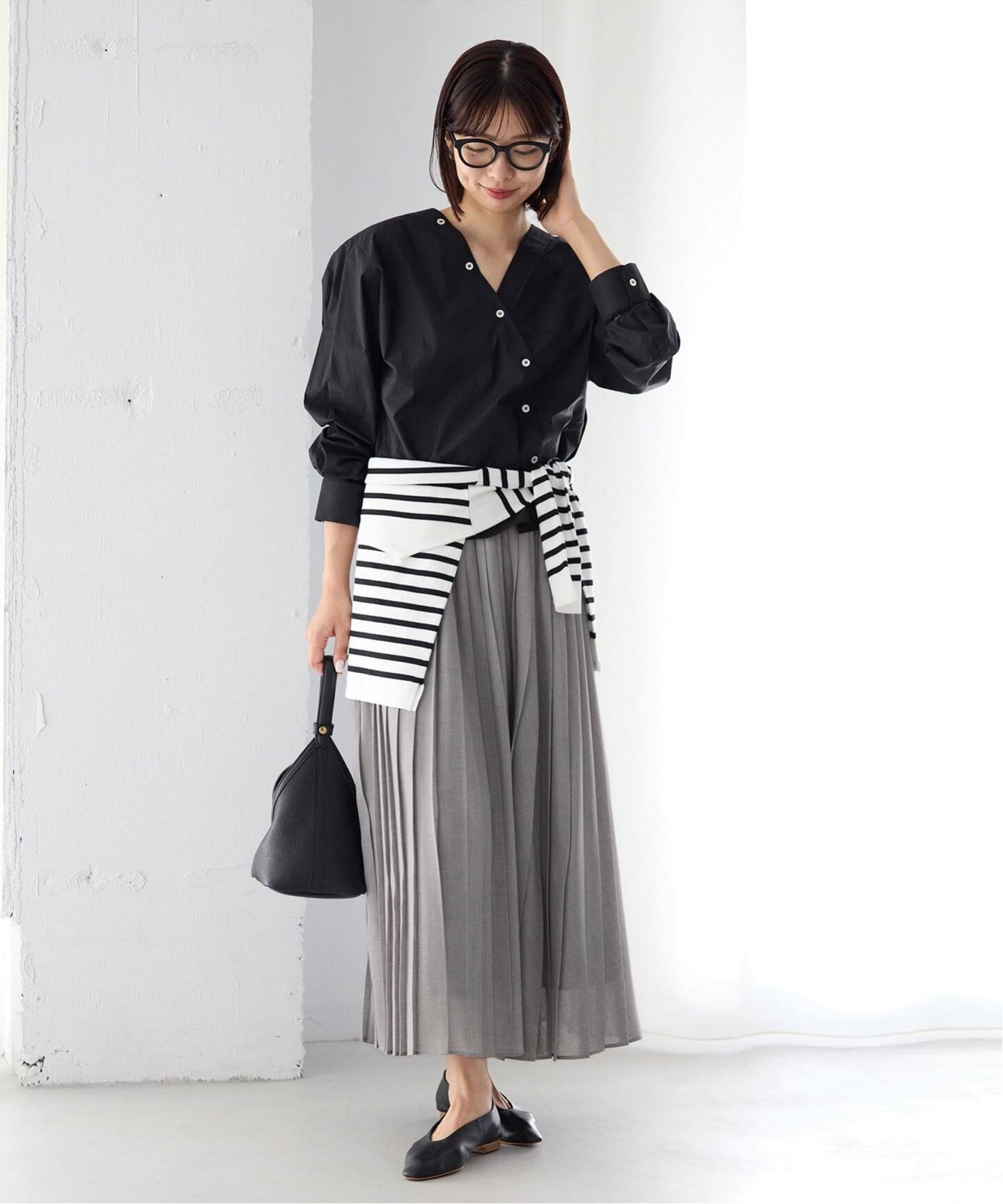 IENA シアープリーツスカート 予約》ボイルシアープリーツスカート（ロング・マキシ丈スカート