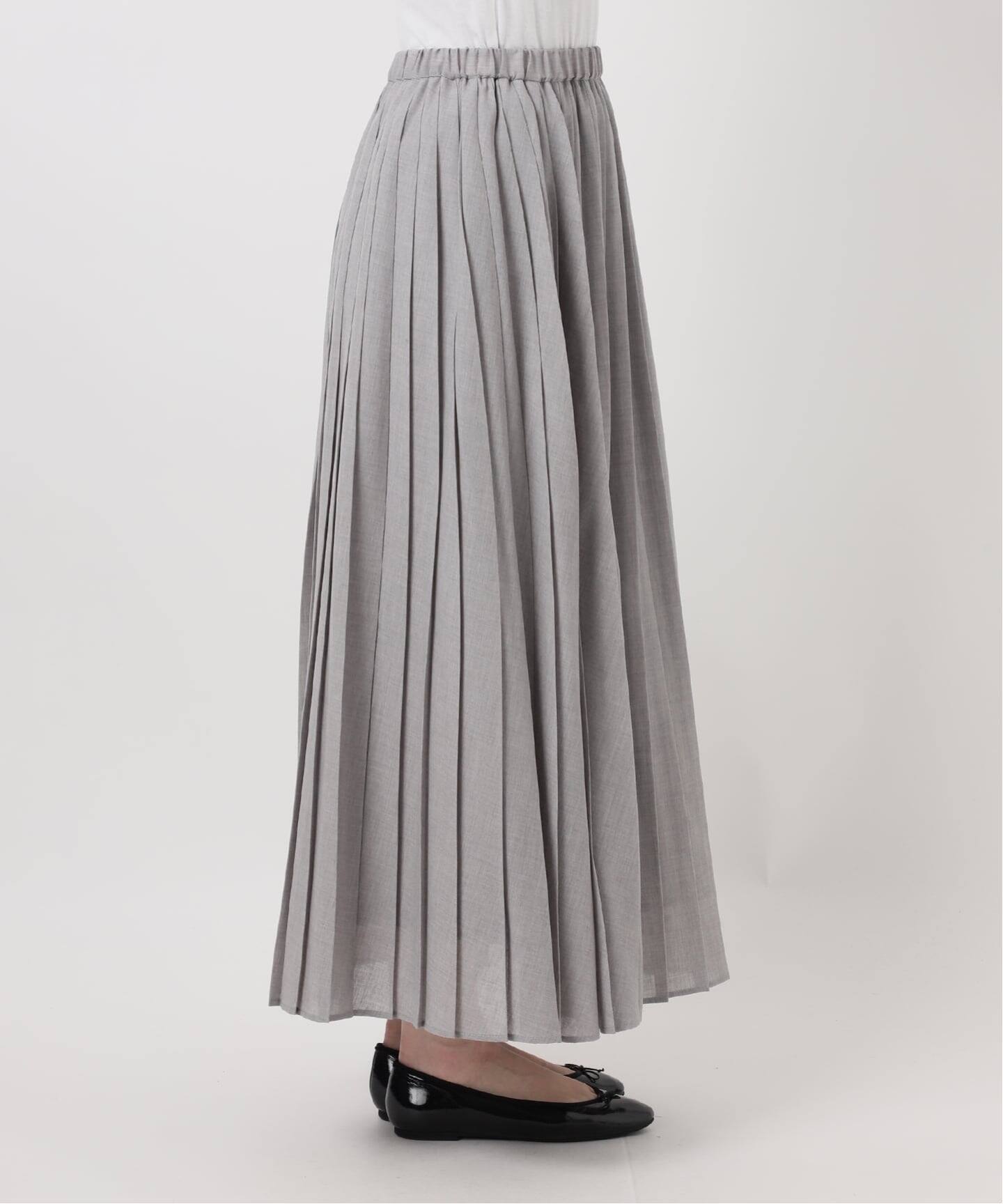 予約》ボイルシアープリーツスカート（ロング・マキシ丈スカート