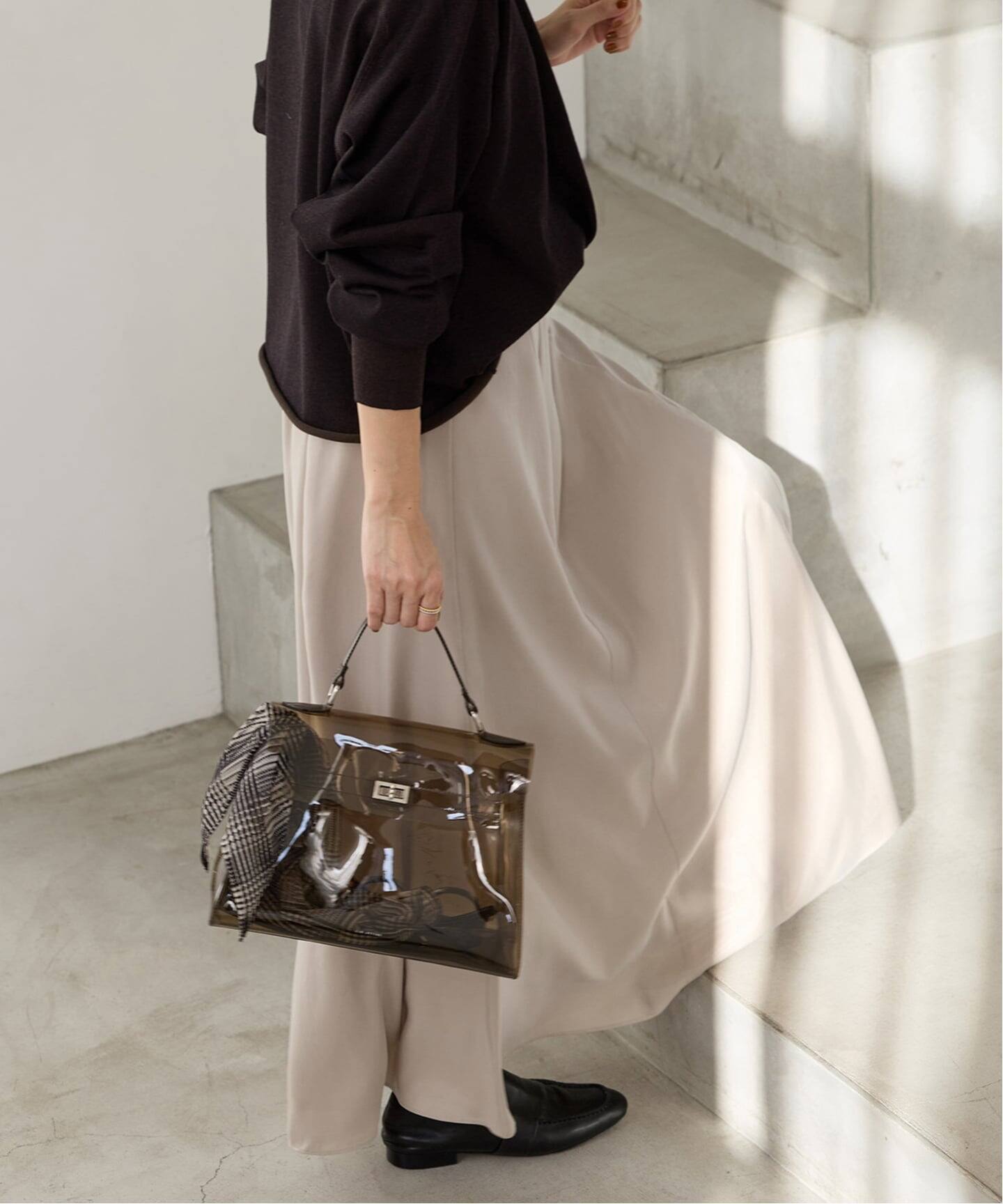 予約》キュプラサテンフレアスカート（ロング・マキシ丈スカート