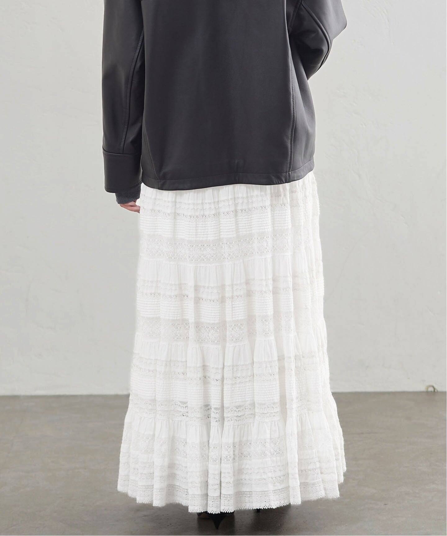 IENA 35TH》THE LEAVERS LACE SKIRT（ロング・マキシ丈スカート