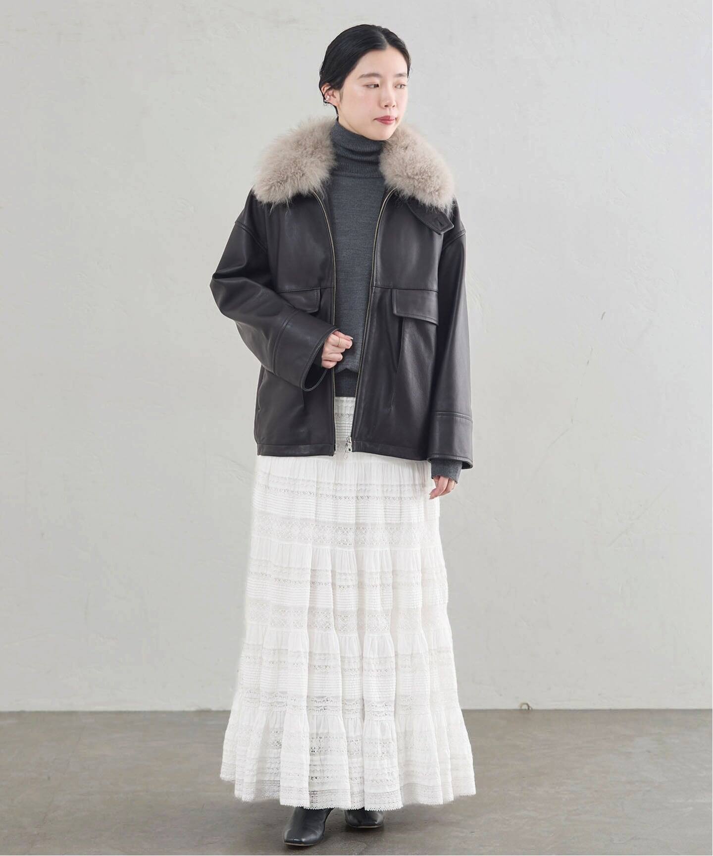 IENA 35TH》THE LEAVERS LACE SKIRT（ロング・マキシ丈スカート