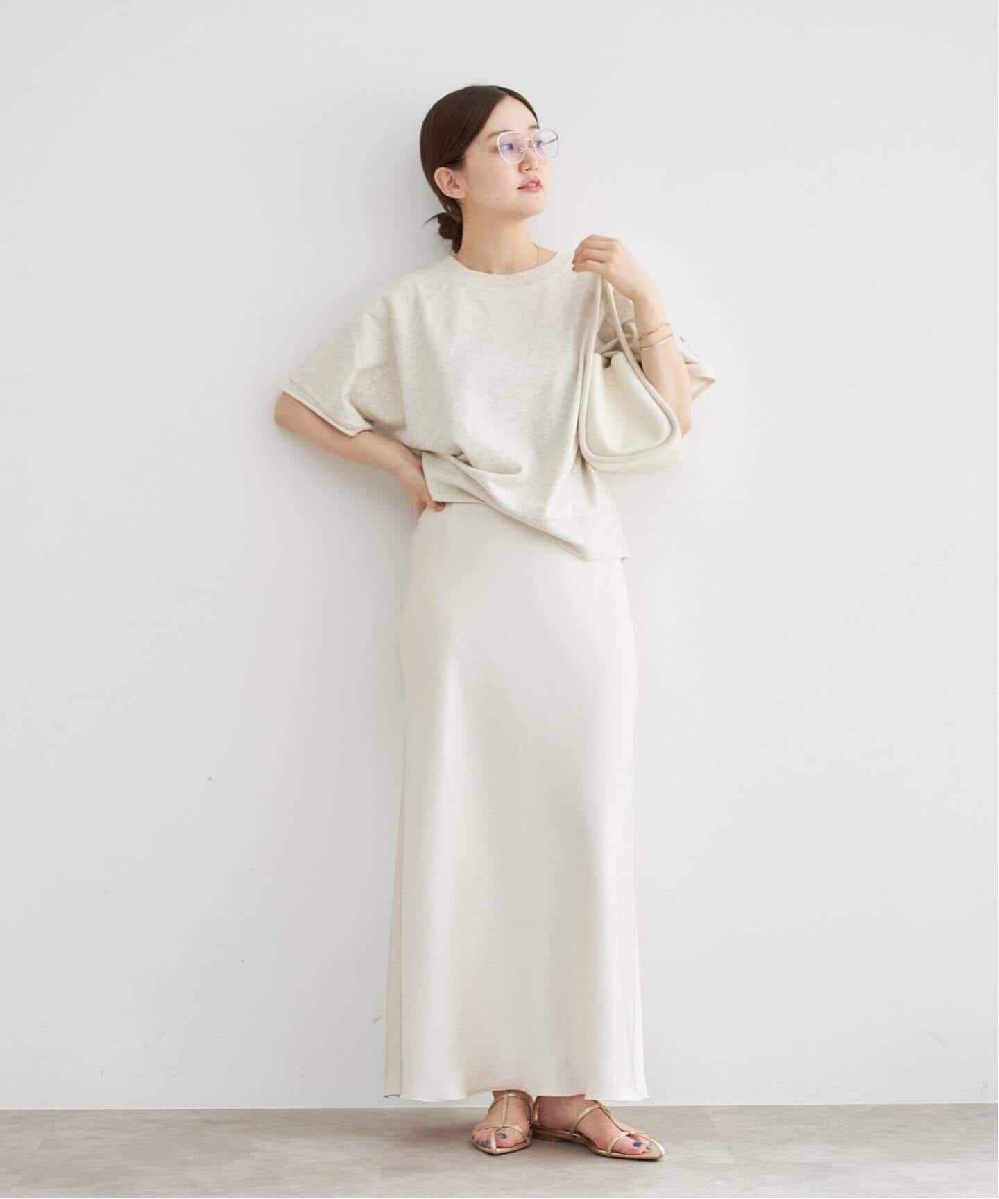 追加16》ダブルサテンスカート（ロング・マキシ丈スカート）｜IENA