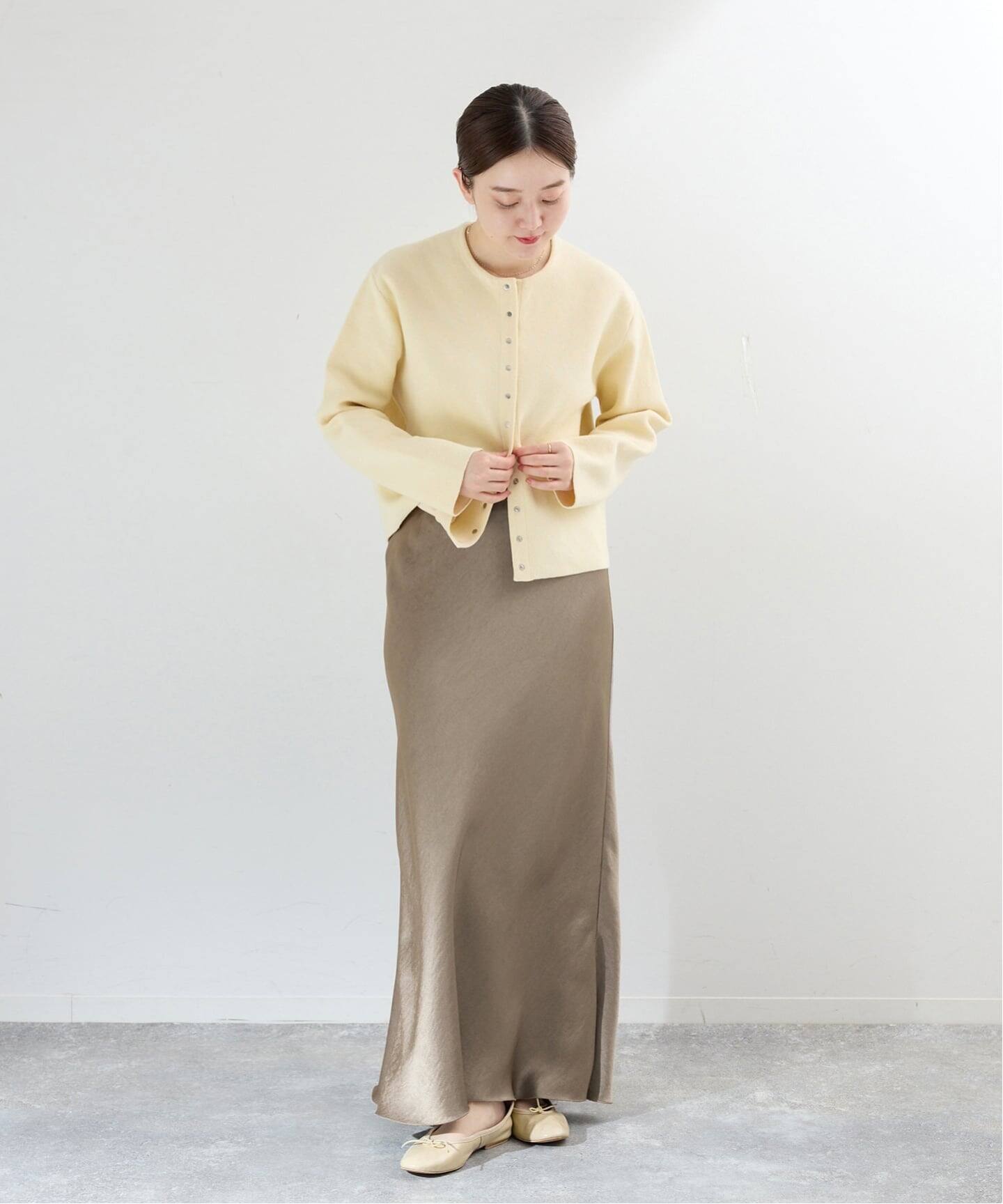 追加16》ダブルサテンスカート（ロング・マキシ丈スカート）｜IENA