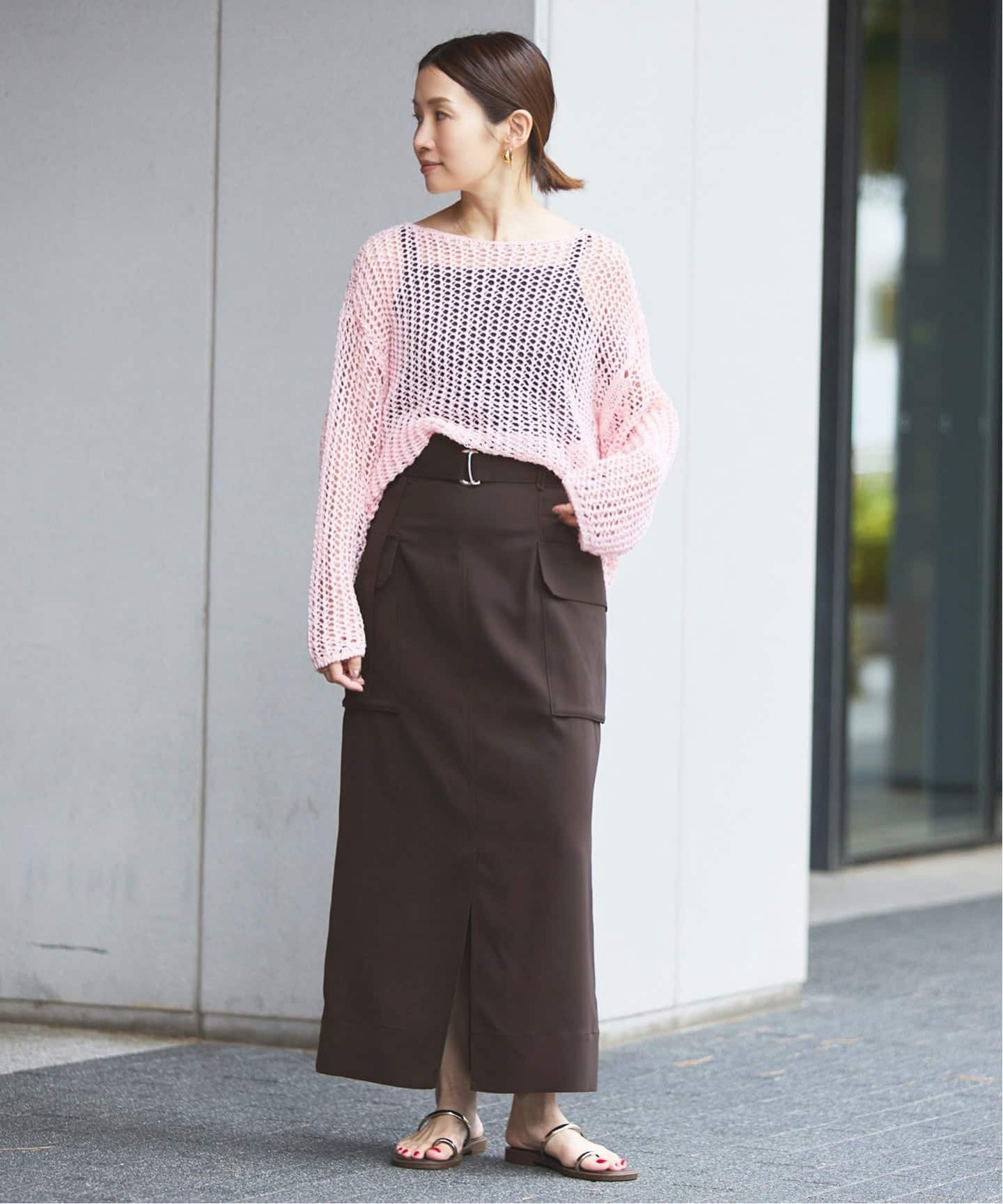ハイツイストペンシルロングスカート（ロング・マキシ丈スカート