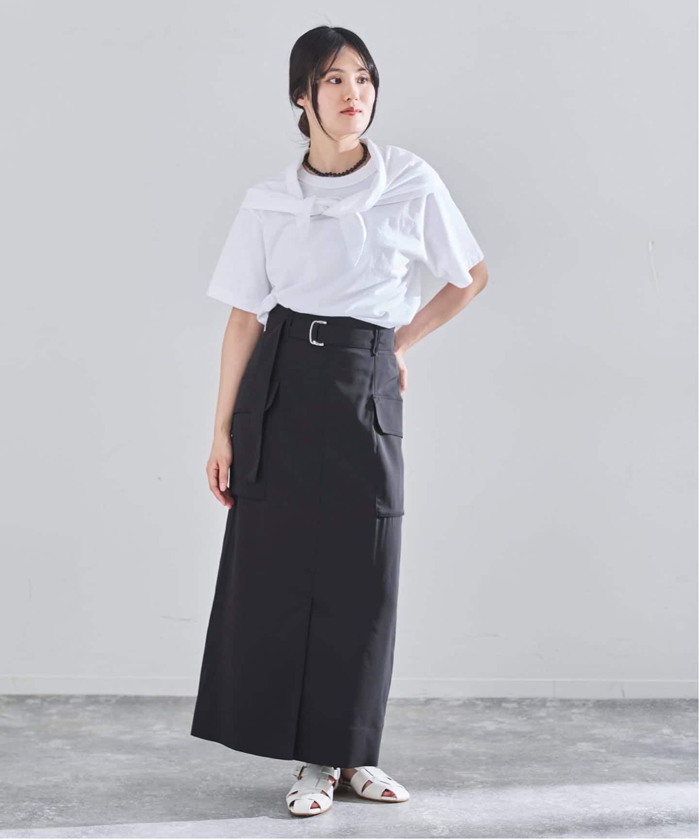 【タイムセール】ハイツイストペンシルロングスカート ハイツイストペンシルロングスカート（ロング・マキシ丈スカート
