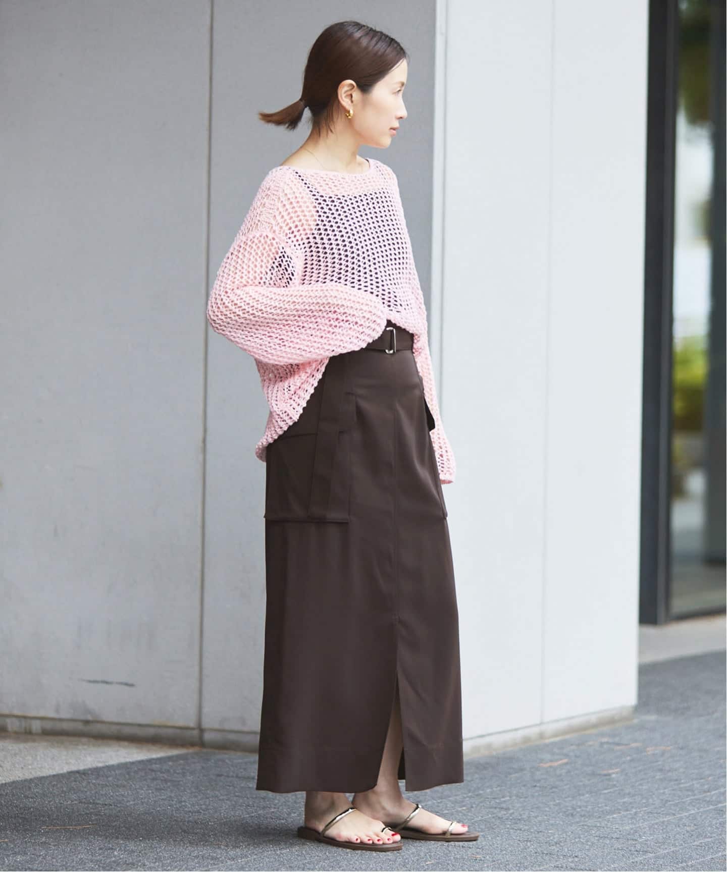ハイツイストペンシルロングスカート（ロング・マキシ丈スカート