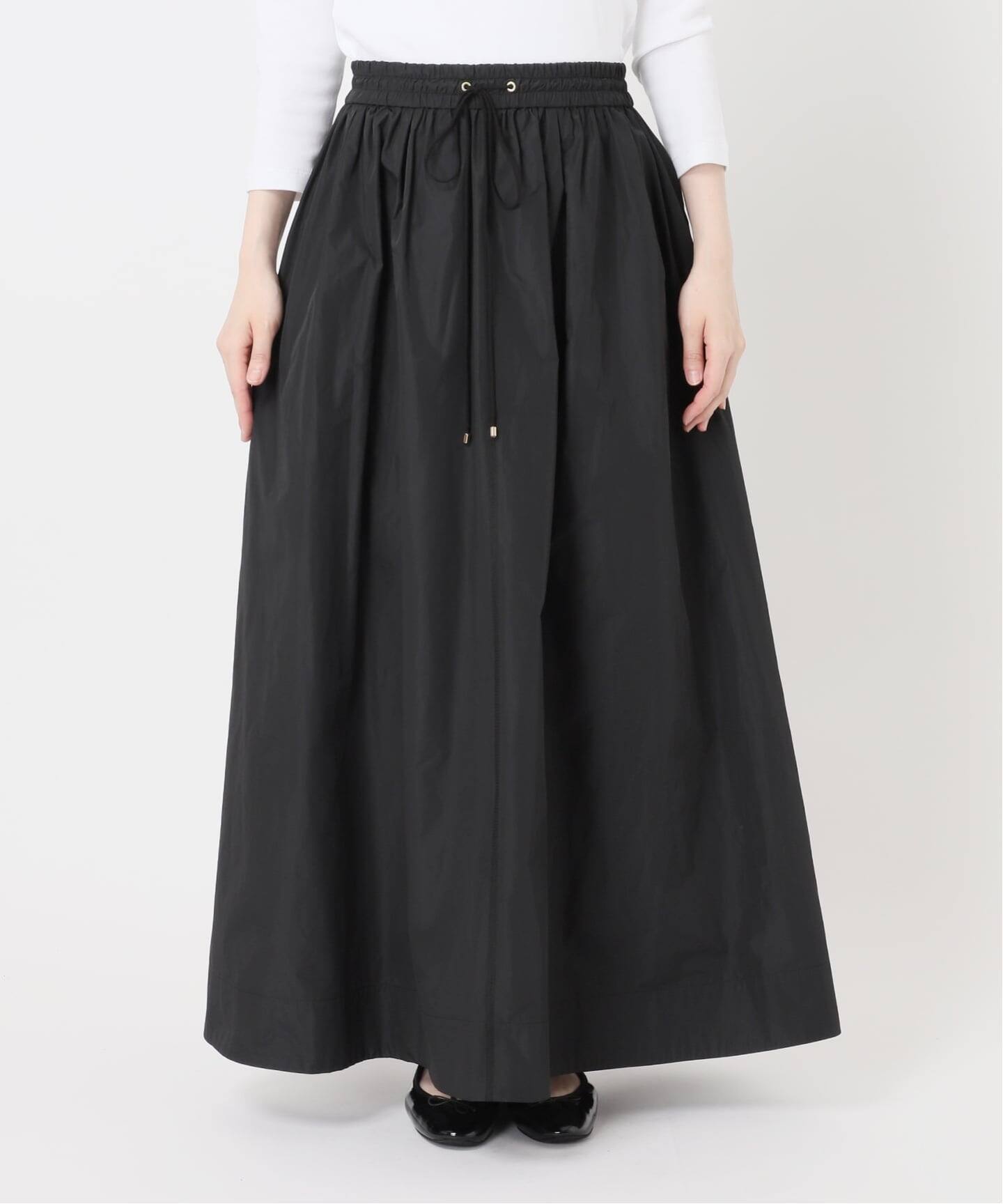 IENA メモリータフタギャザースカート 一部カラー店舗限定》シャンブレータフタギャザースカート（ロング