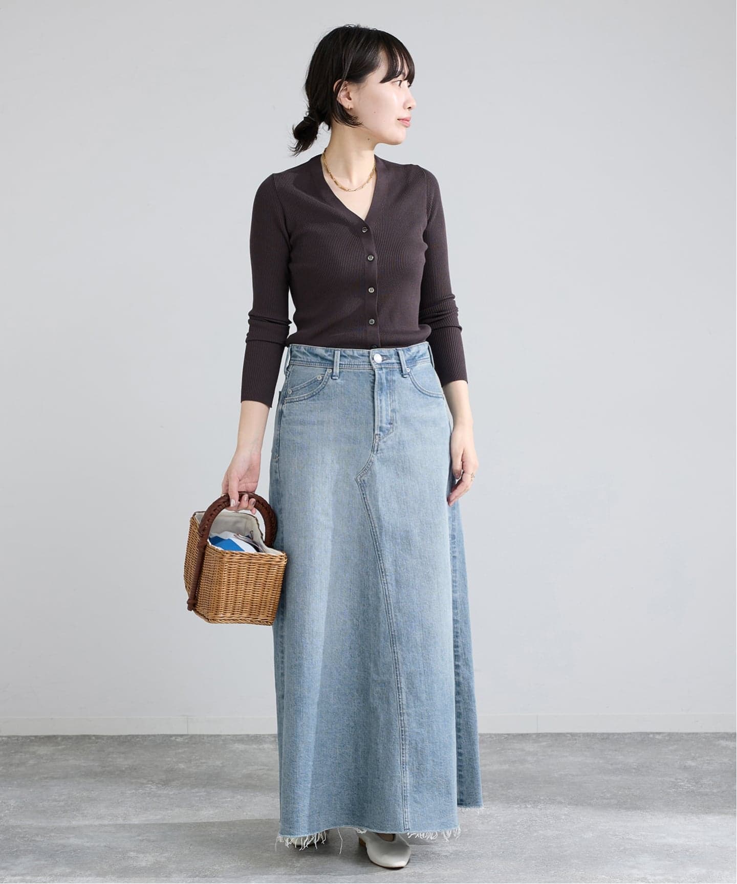 YANUK/ヤヌーク Flare Long Skirt スカート（デニムスカート）｜IENA