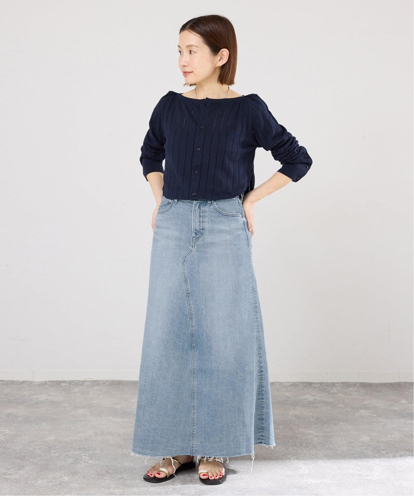 YANUK/ヤヌーク Flare Long Skirt スカート（デニムスカート）｜IENA