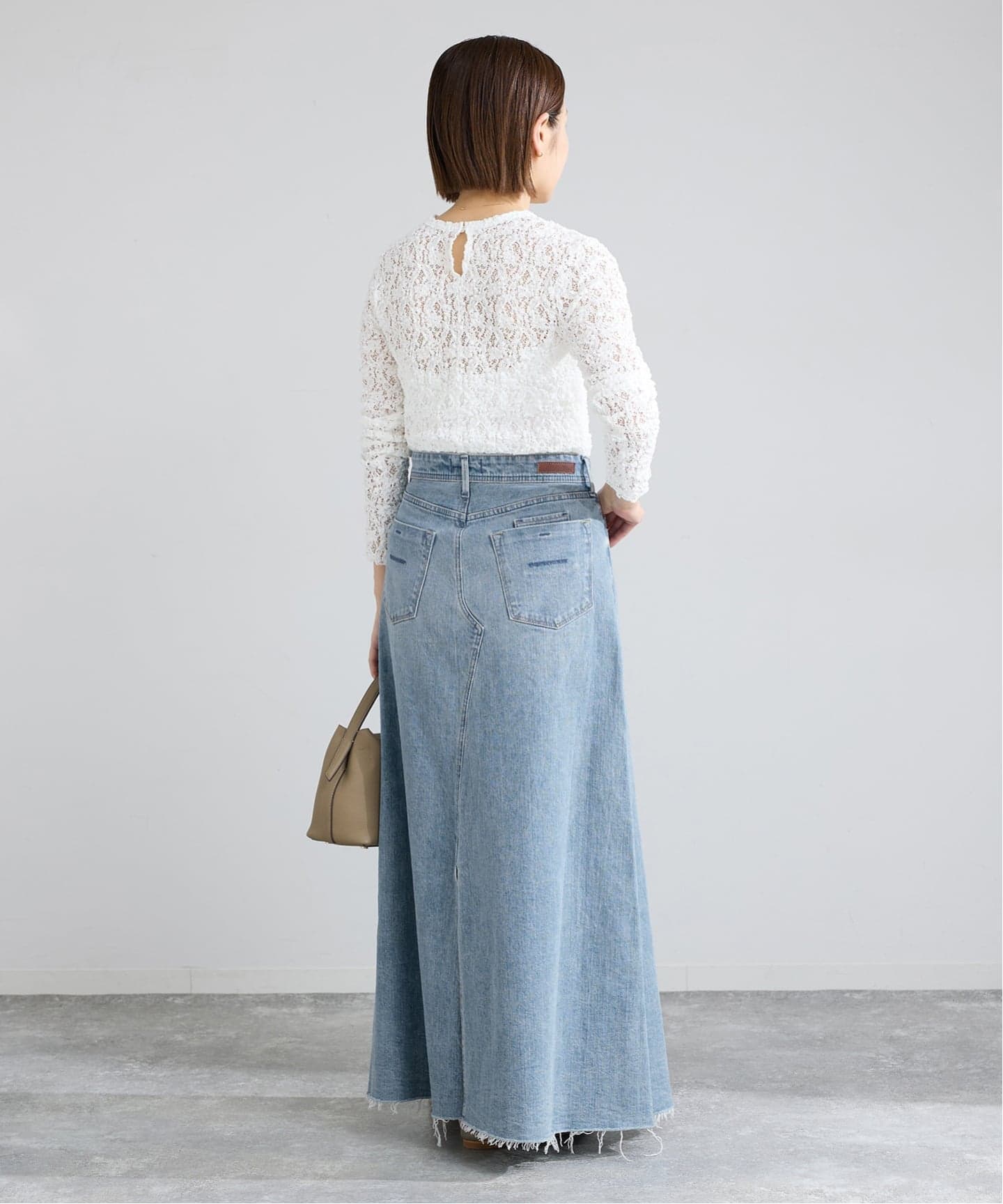 予約》YANUK/ヤヌーク Flare Long Skirt スカート（デニムスカート