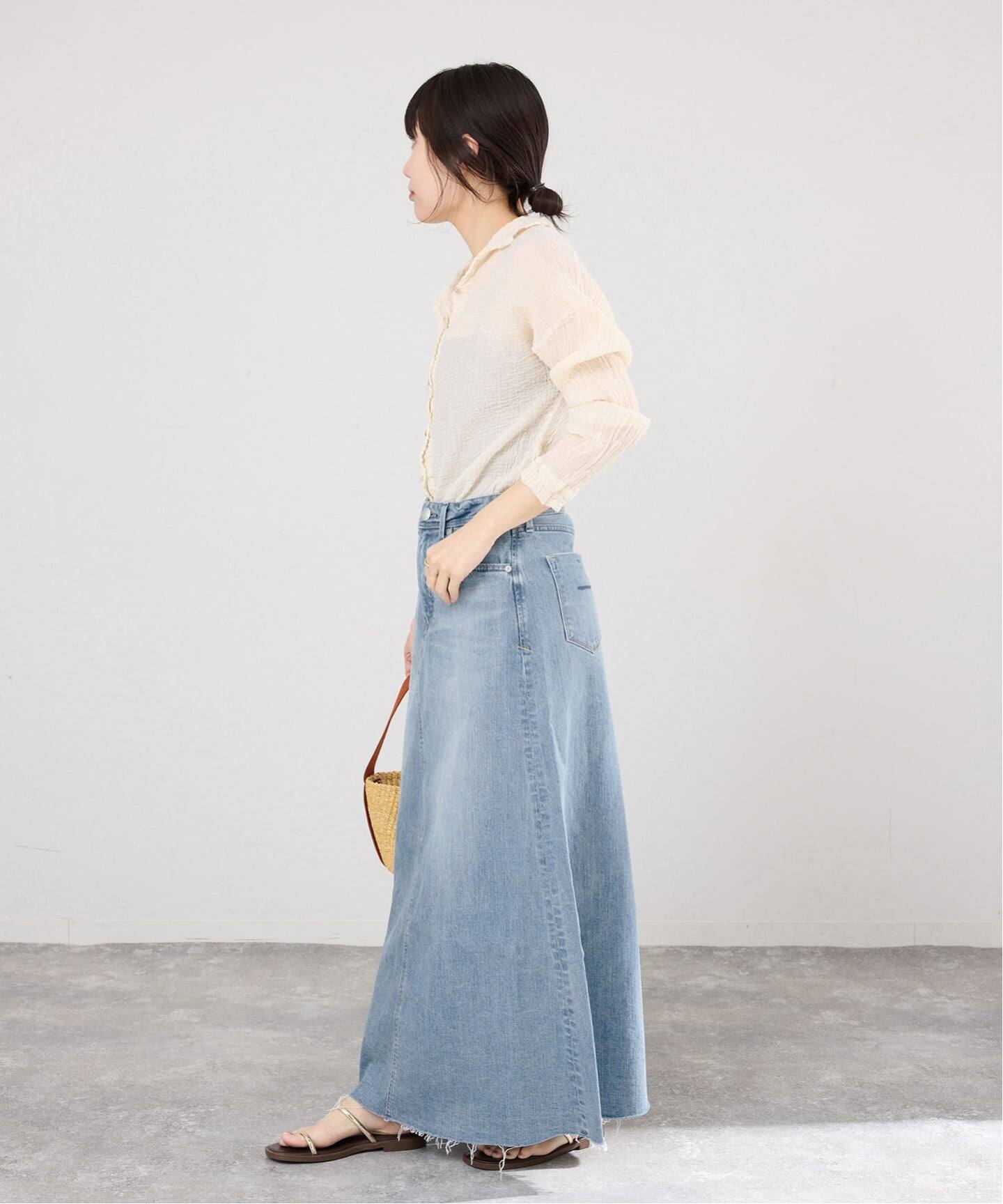 YANUK/ヤヌーク Flare Long Skirt スカート（デニムスカート）｜IENA