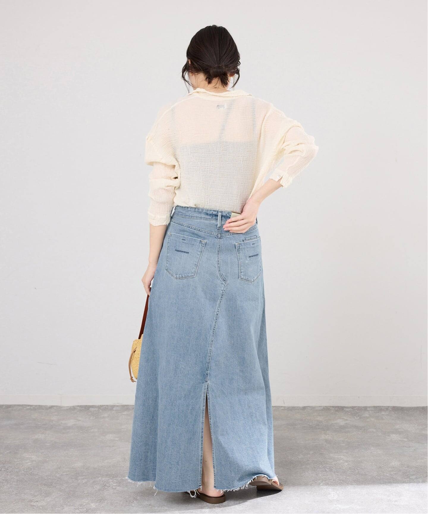 YANUK/ヤヌーク Flare Long Skirt スカート（デニムスカート）｜IENA