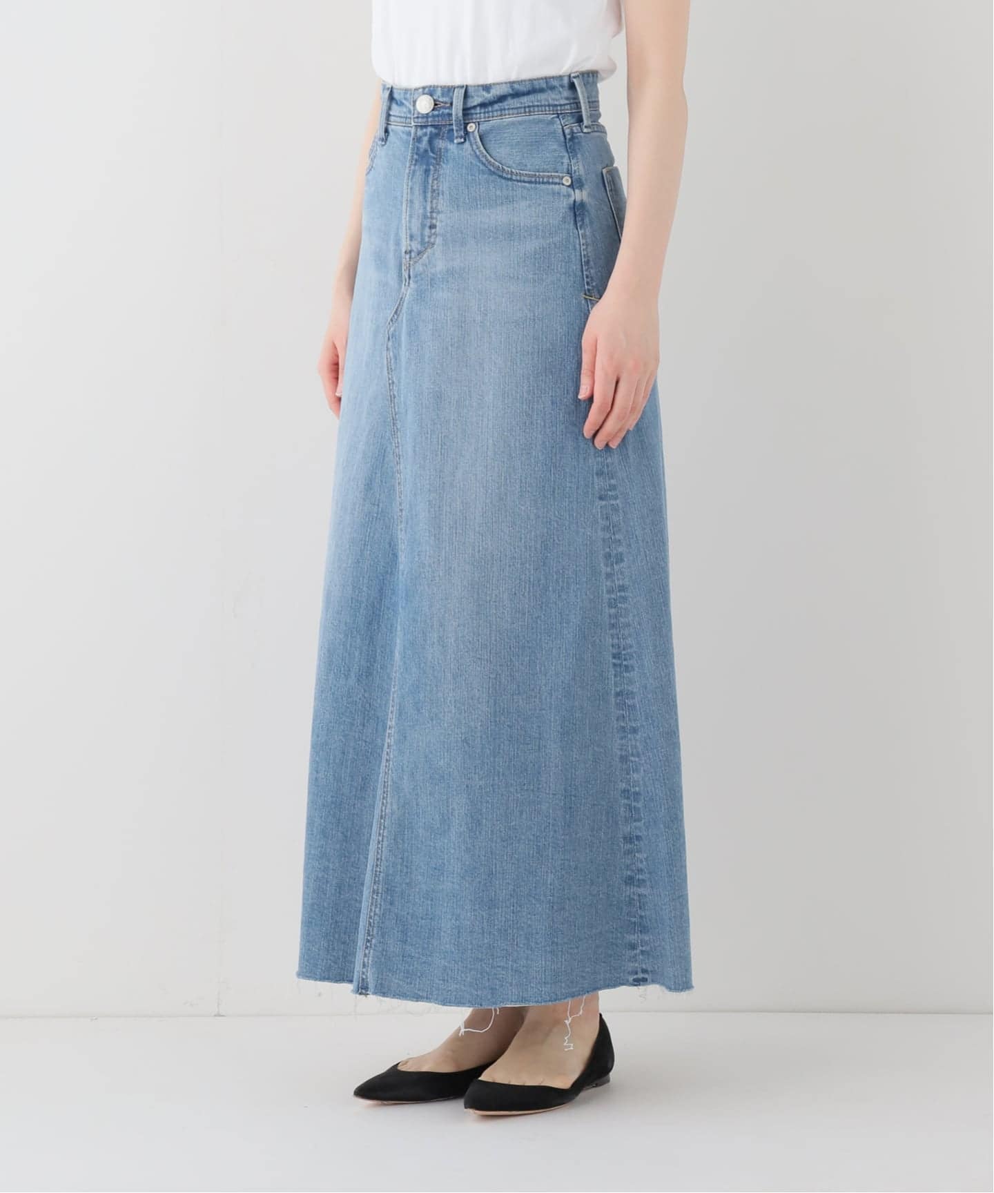 YANUK/ヤヌーク Flare Long Skirt スカート（デニムスカート）｜IENA