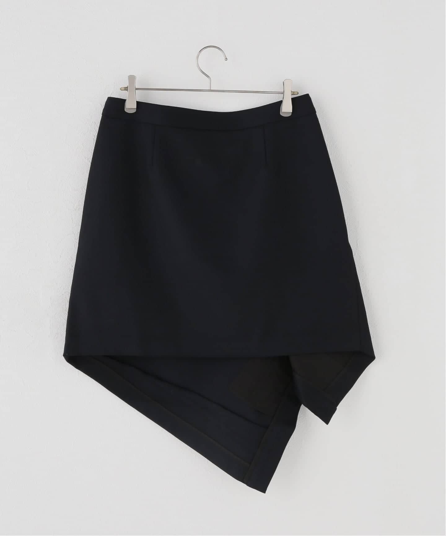 新品　akiki the iconic bow skirt/blackスカート RE CORD/リコード Wool Asymmetric Sk スカート RQKAX26965BKY（ひざ丈