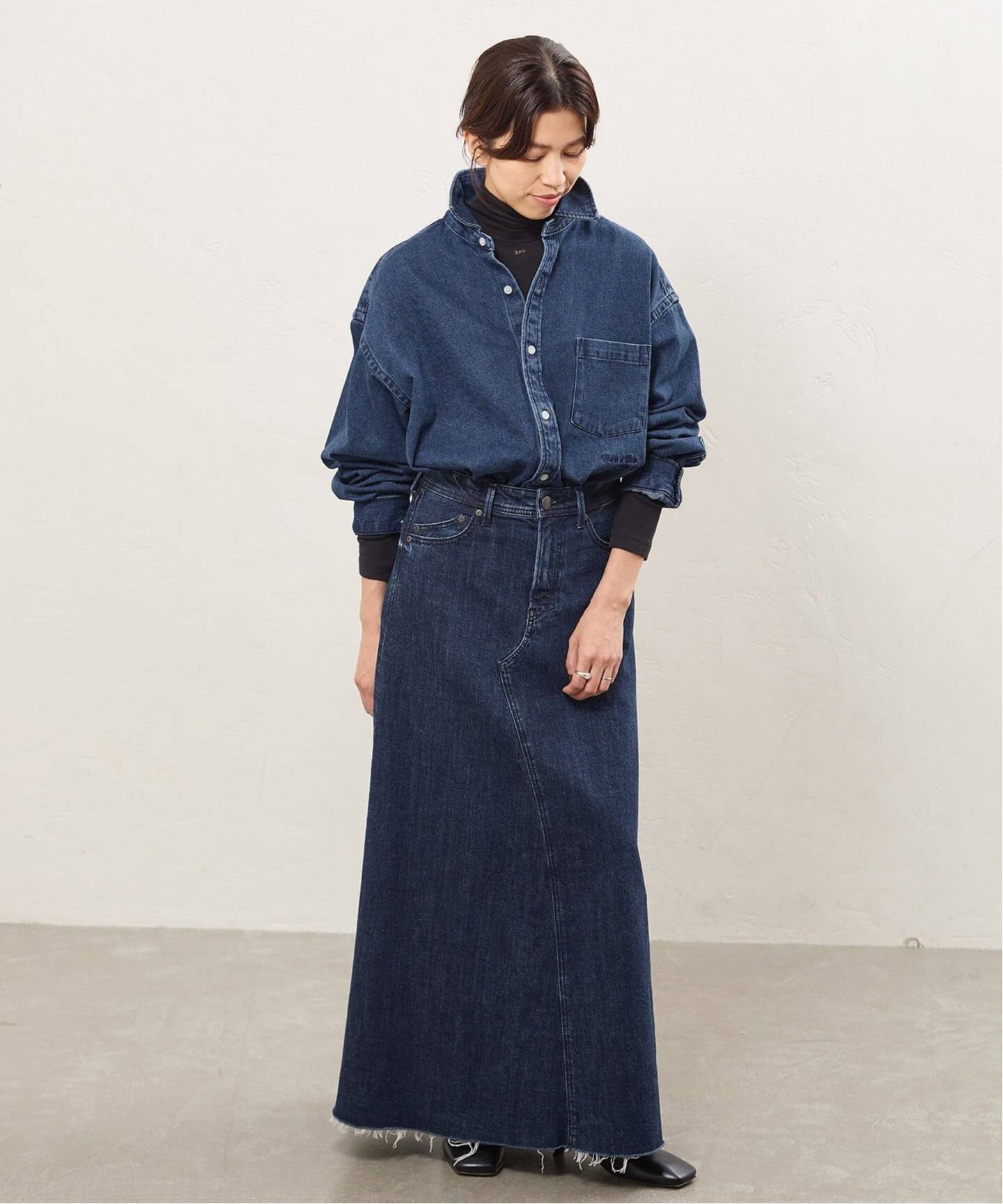 YANUK/ヤヌーク 別注 Flare Long Skirt スカート（デニムスカート 