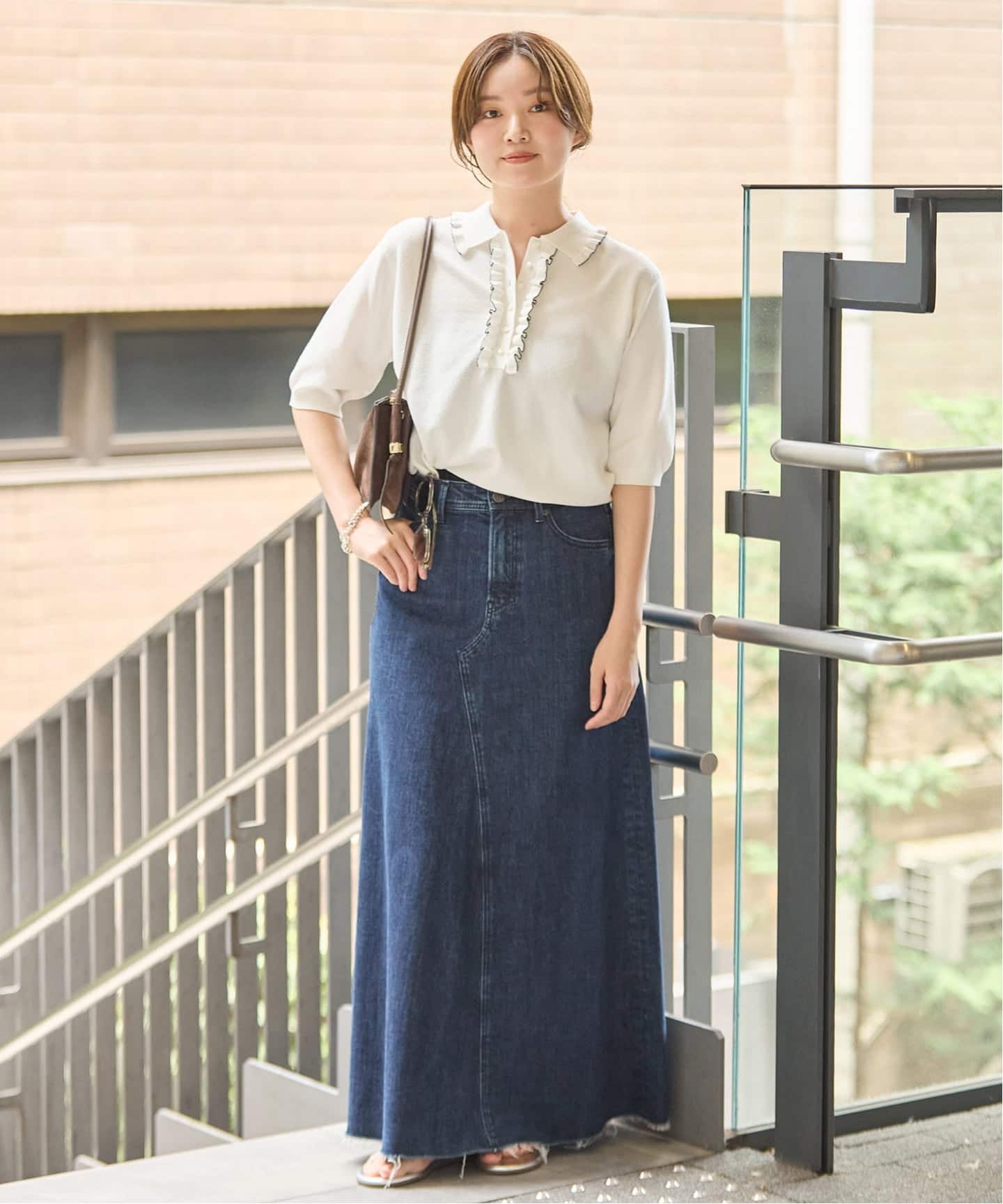 予約》YANUK/ヤヌーク 別注 Flare Long Skirt スカート（デニム