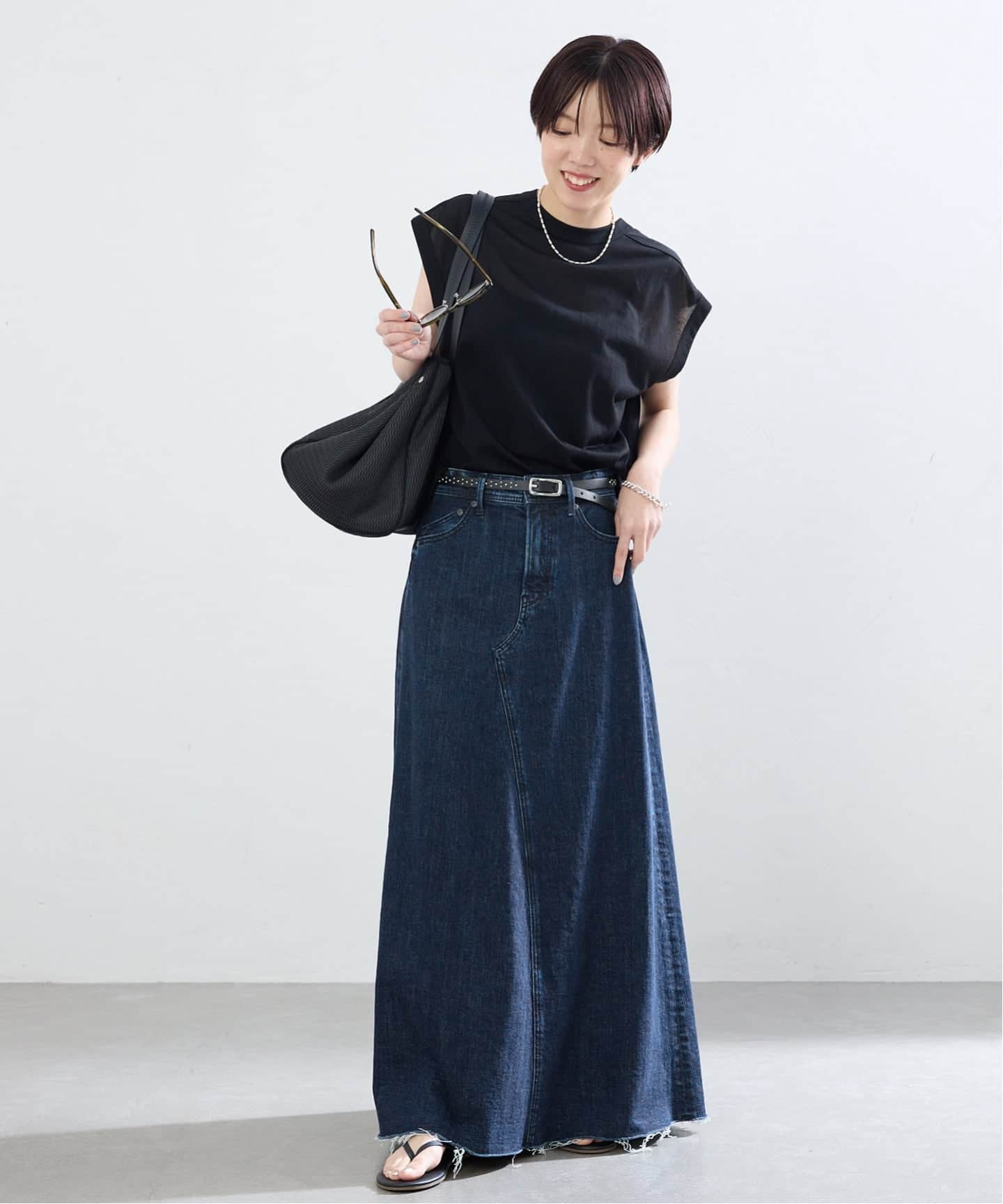 予約》YANUK/ヤヌーク 別注 Flare Long Skirt スカート（デニム