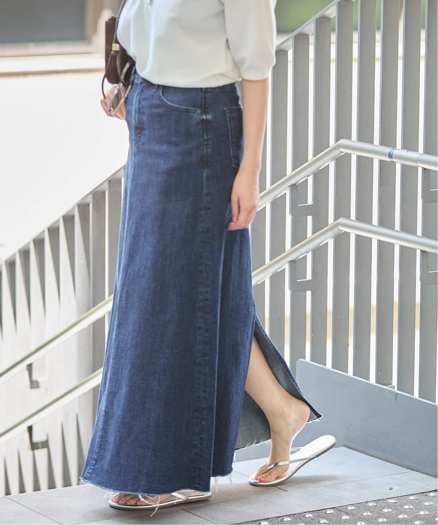 予約》YANUK/ヤヌーク 別注 Flare Long Skirt スカート（デニム