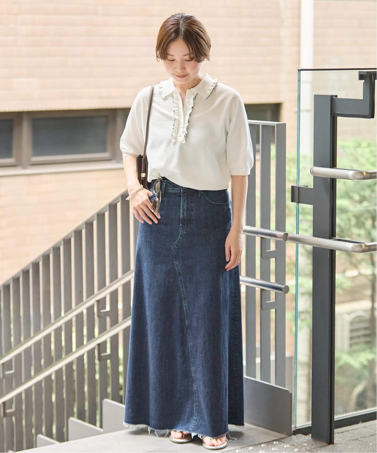 予約》YANUK/ヤヌーク 別注 Flare Long Skirt スカート（デニム