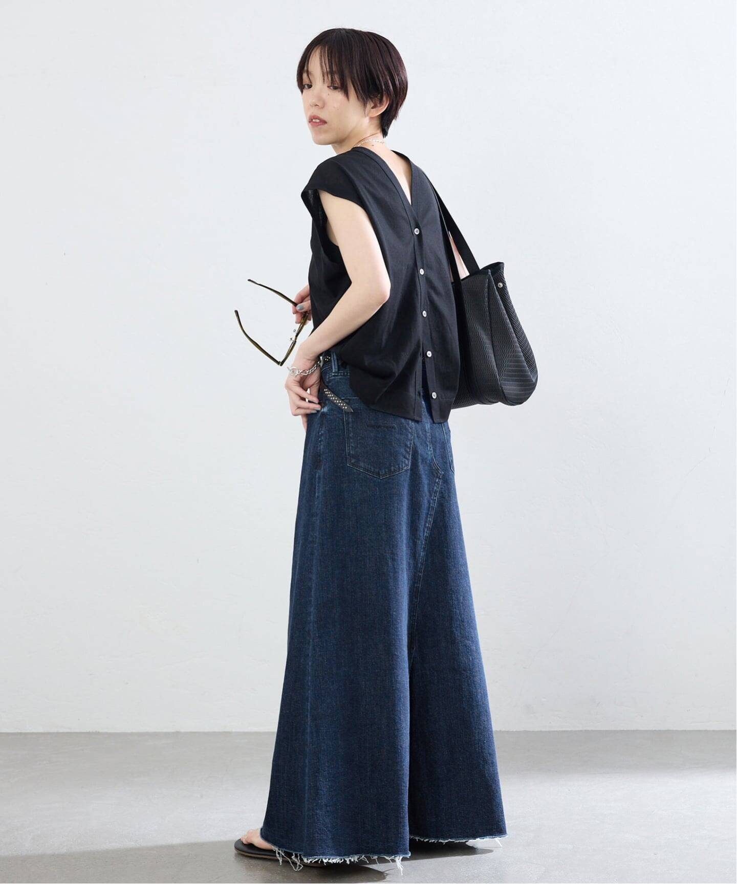 予約》YANUK/ヤヌーク 別注 Flare Long Skirt スカート（デニム