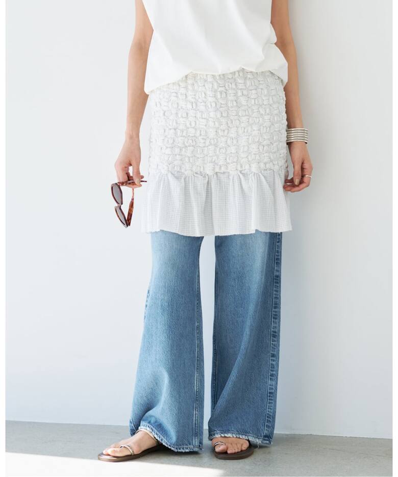 venit/ヴェニット SMOCKING CHECK SK スカート VEG5628A（その他 