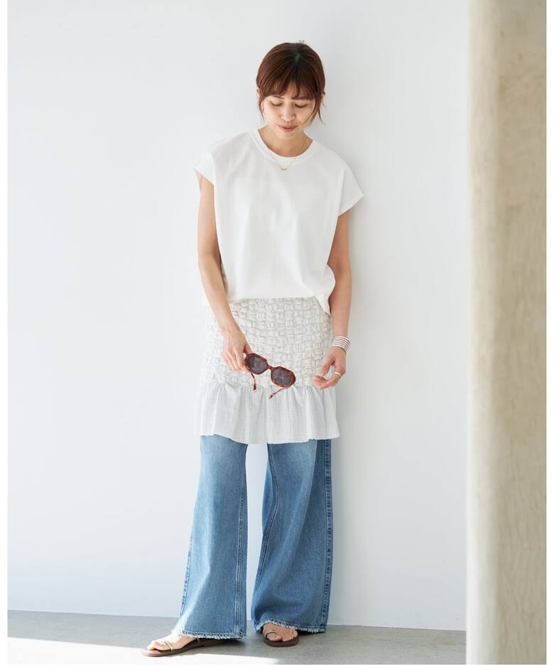 venit/ヴェニット SMOCKING CHECK SK スカート VEG5628A（その他 
