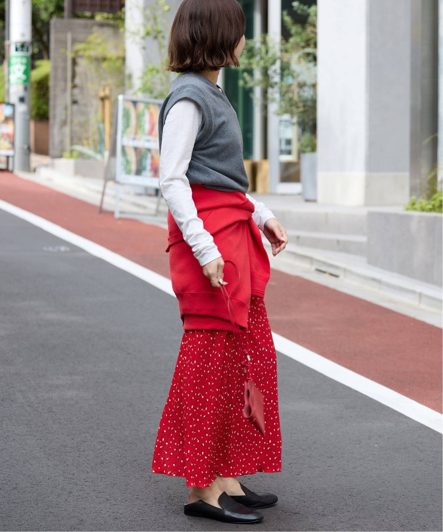 26SS✨完売品✨スローブイエナ　flower pleats アイラインスカー flower pleats アイラインスカート（その他スカート）｜SLOBE IENA
