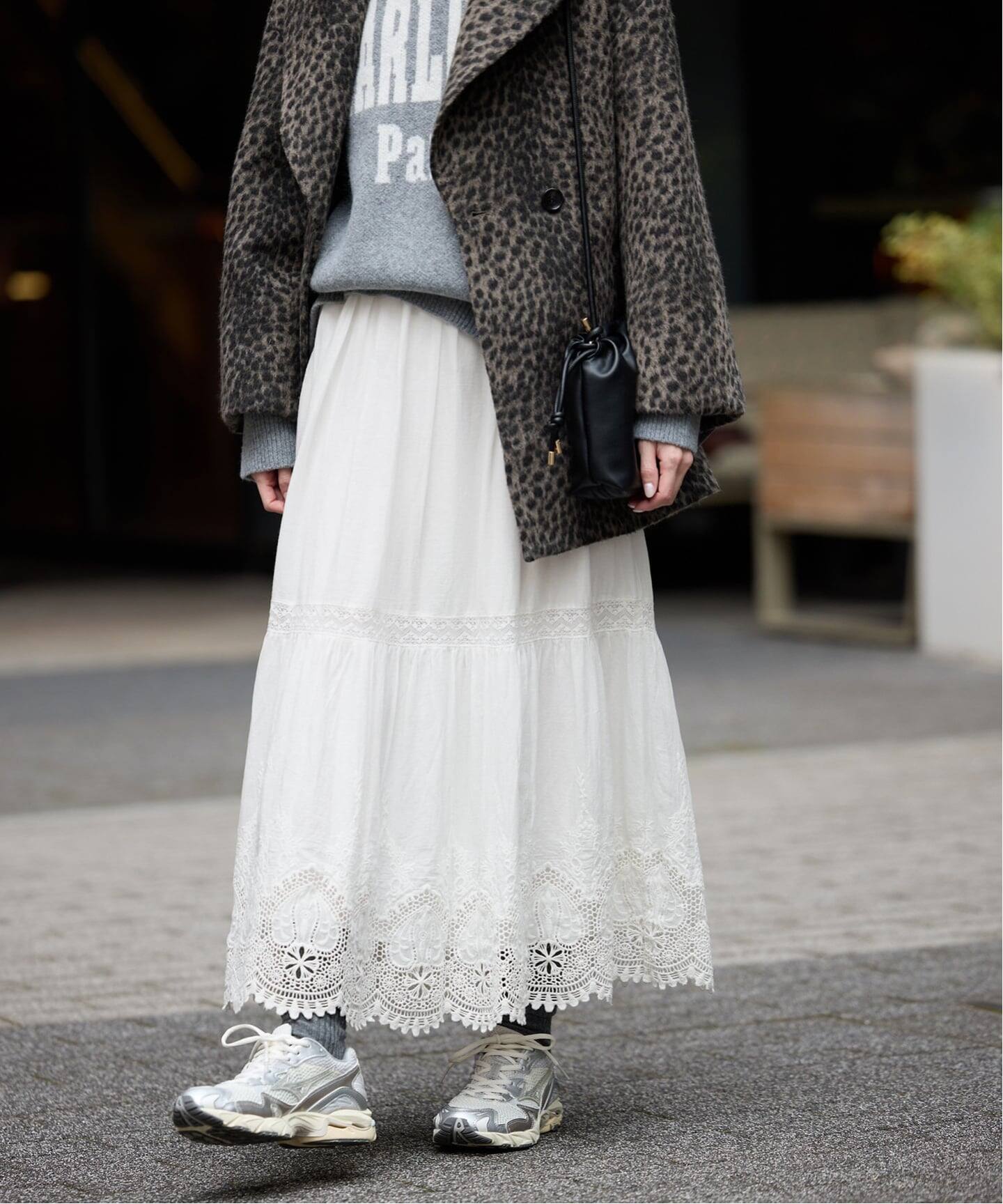 WEB限定/追加予約》コットンボイルケミカルレーススカート（その他