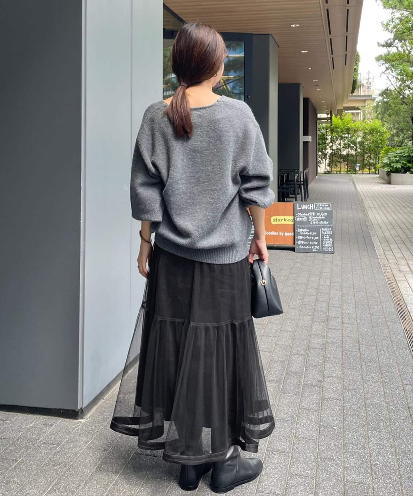 【※新品未使用品 SLOBE IENA】チュールシャーリングギャザースカート WEB限定/追加》チュールギャザースカート（その他スカート）｜SLOBE