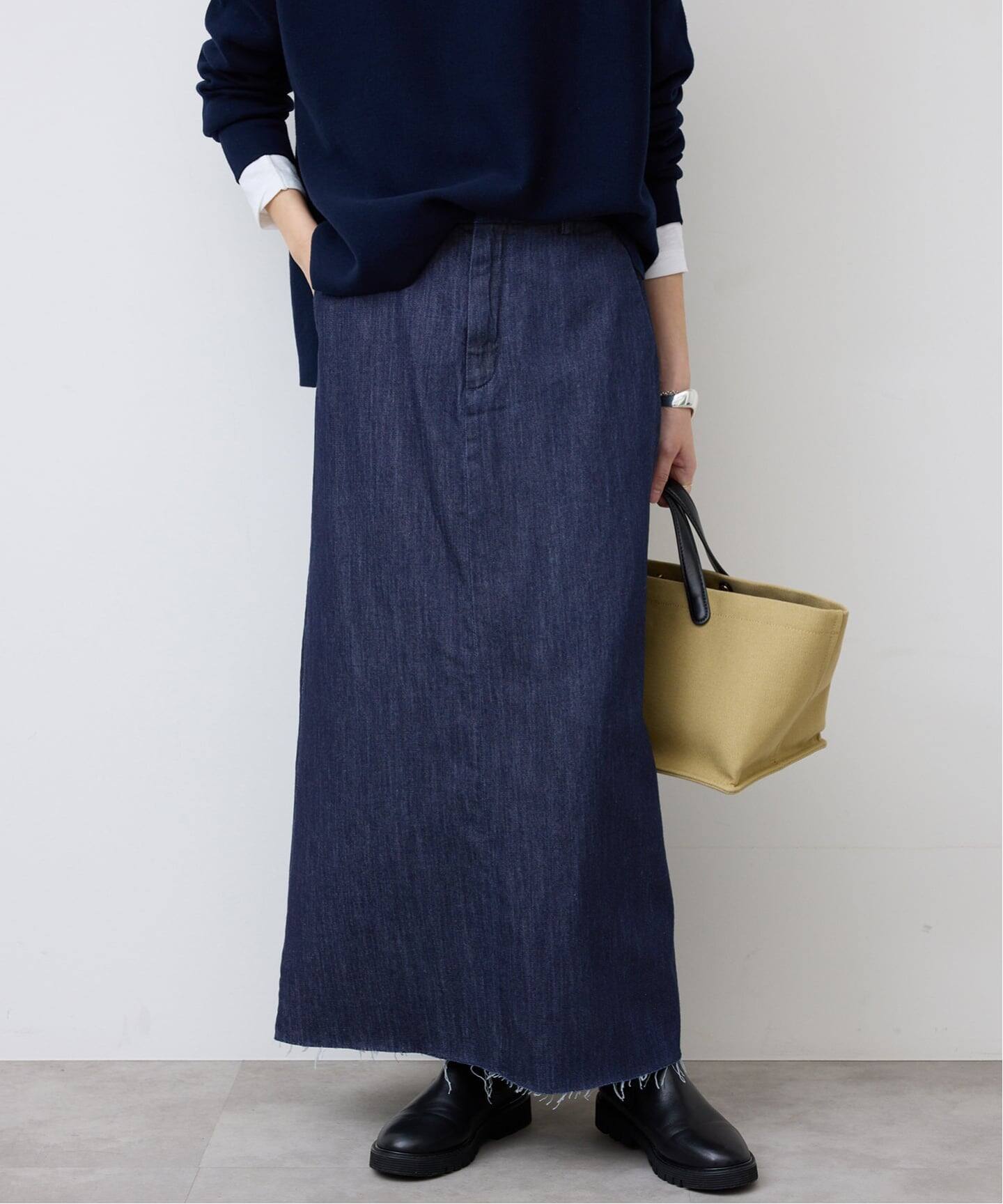 LE DENIM BOXY TUCK デニムスカート（デニムスカート）｜SLOBE IENA