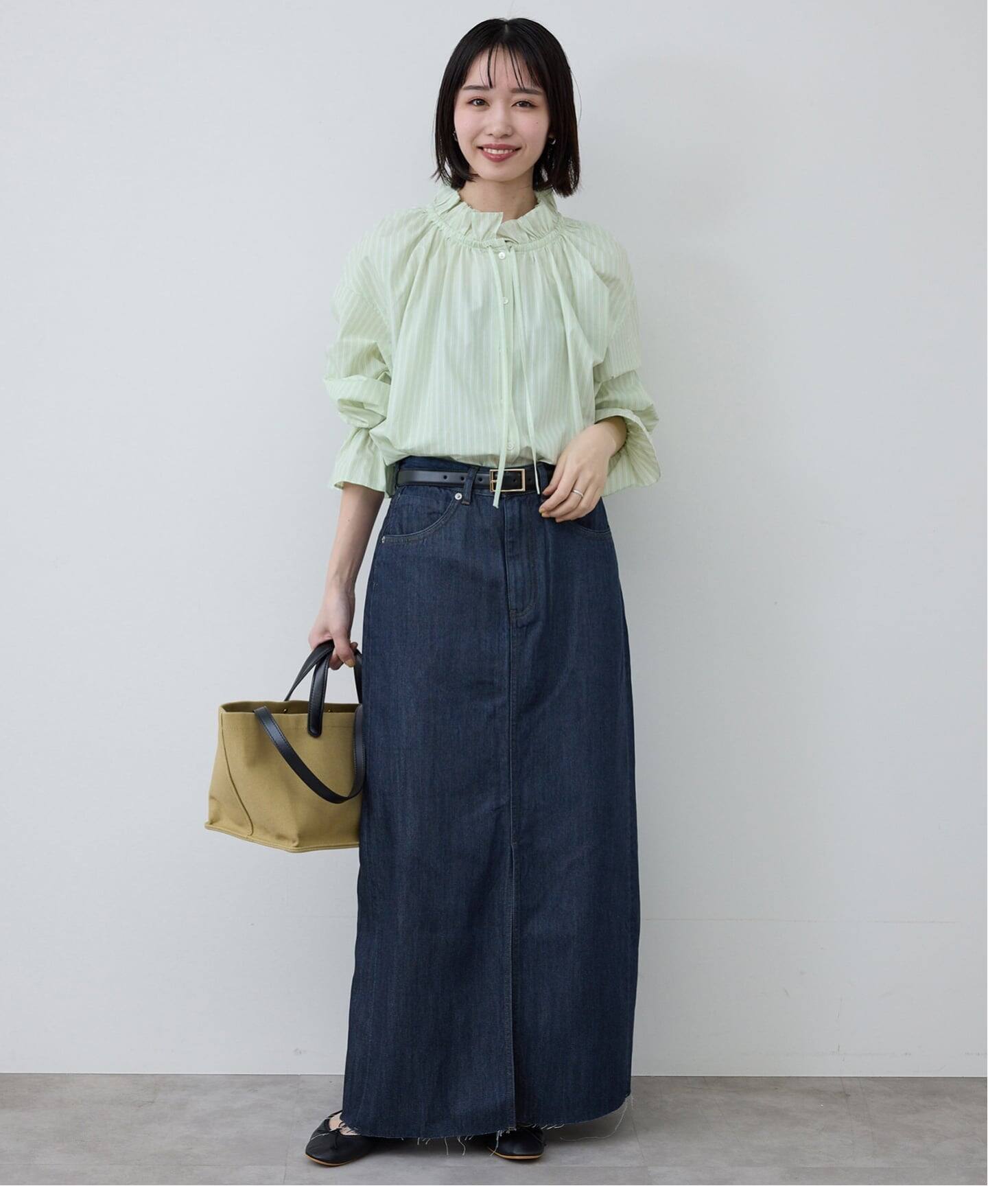 SLOBE IENA LEDENIMリメイクスリットスカート WEBのみ4サイズ展開》LE DENIM スリットフレアデニムスカート（デニム