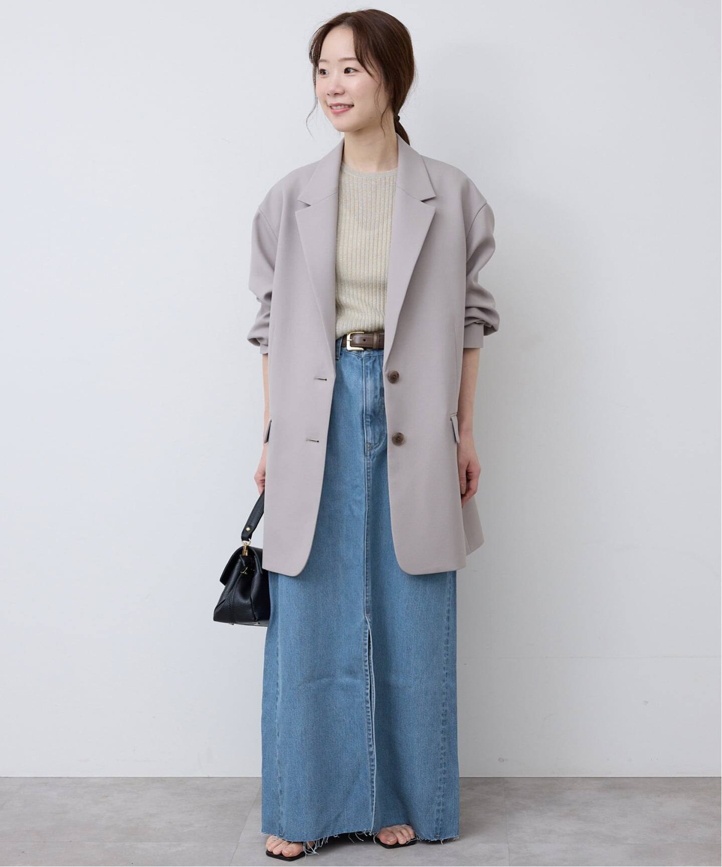SLOBE IENA LEDENIMリメイクスリットスカート SLOBE IENA LEDENIMリメイクスリットスカート