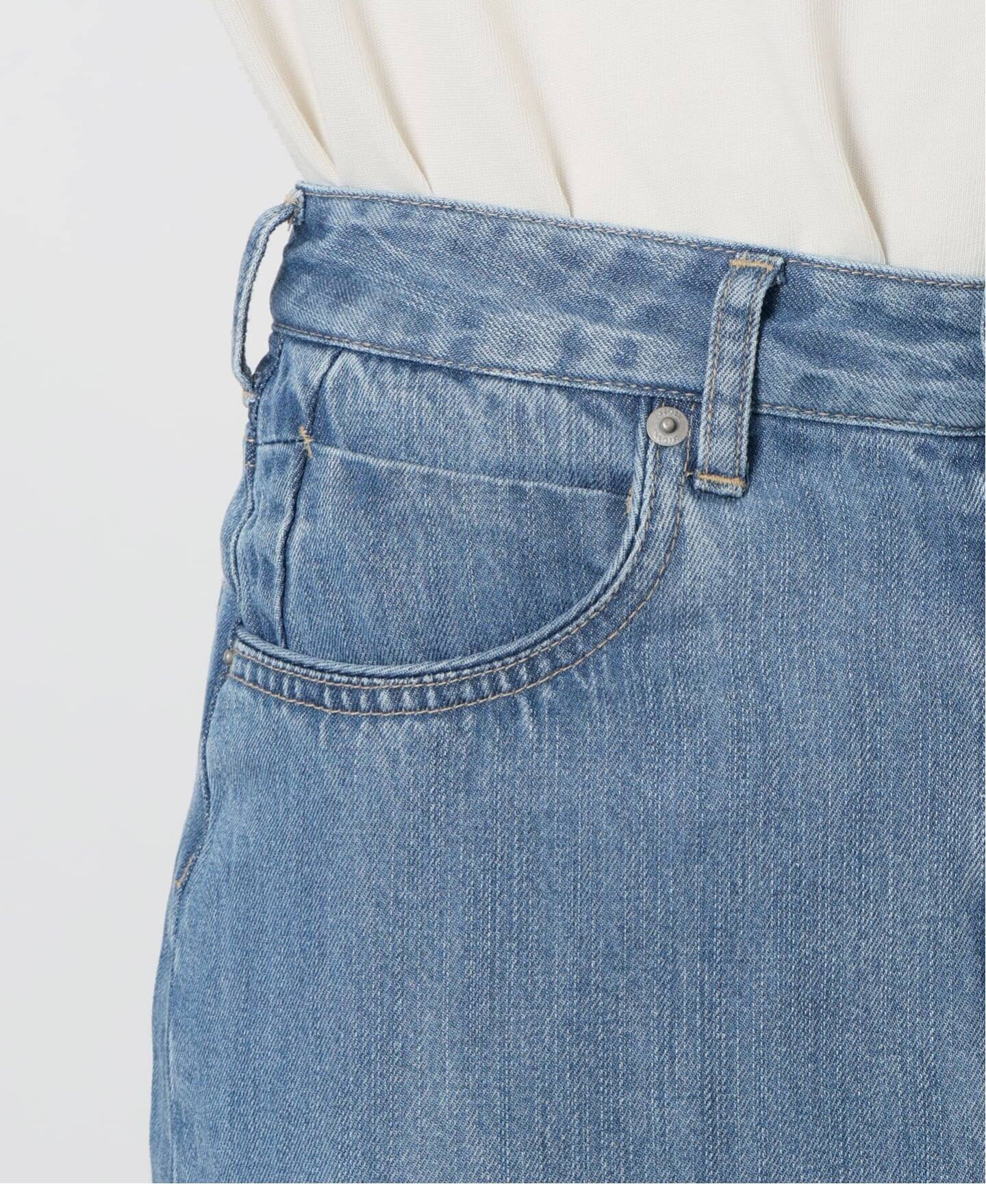 WEBのみ4サイズ展開》LE DENIM スリットフレアデニムスカート（デニム