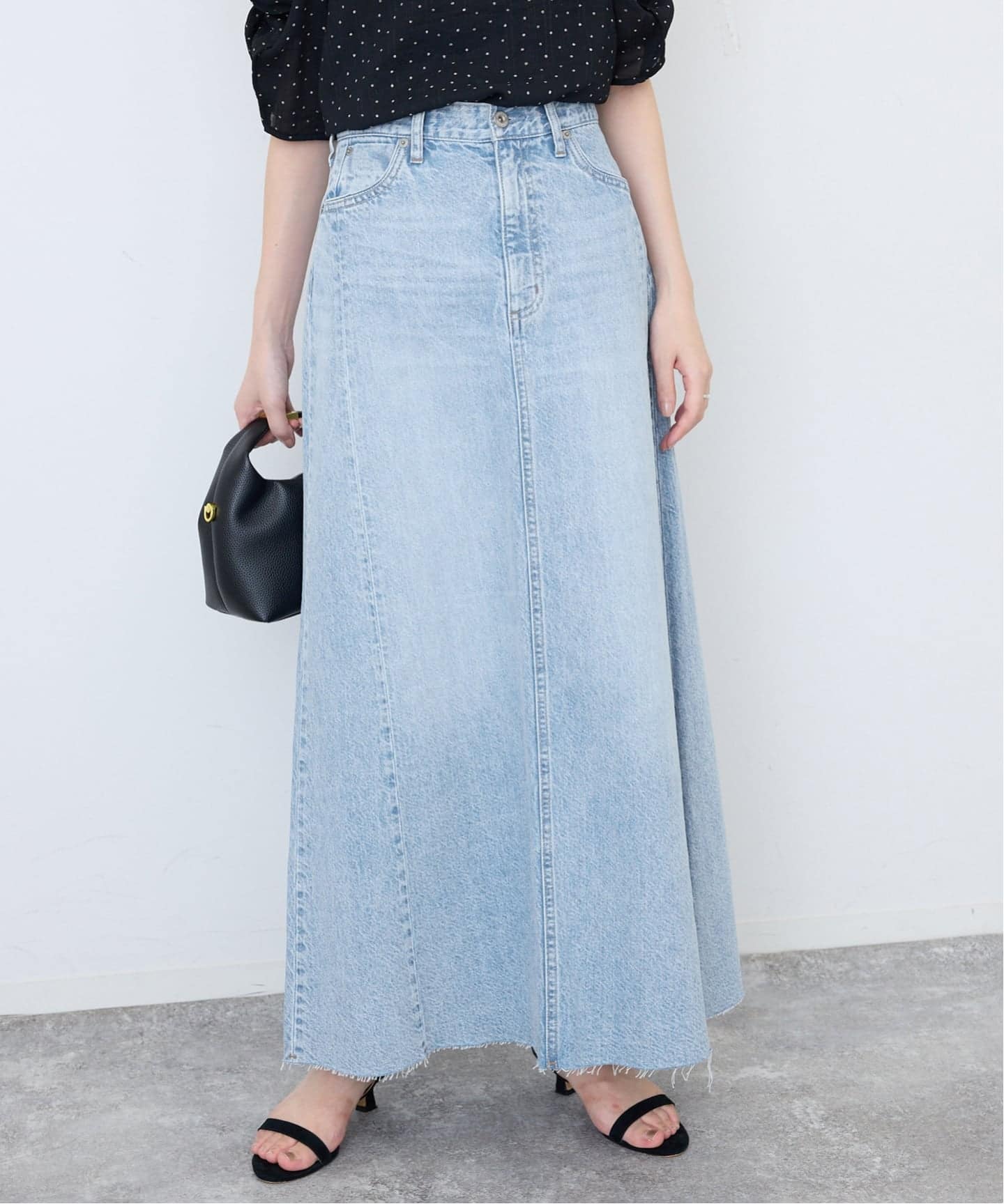 シリーズあり》LE DENIM RADIAL FLAREデニムスカート（デニムスカート