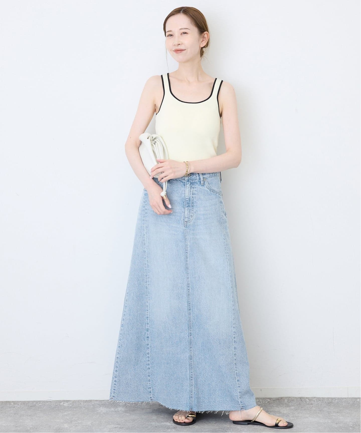 シリーズあり/予約》LE DENIM RADIAL FLAREデニムスカート（デニム